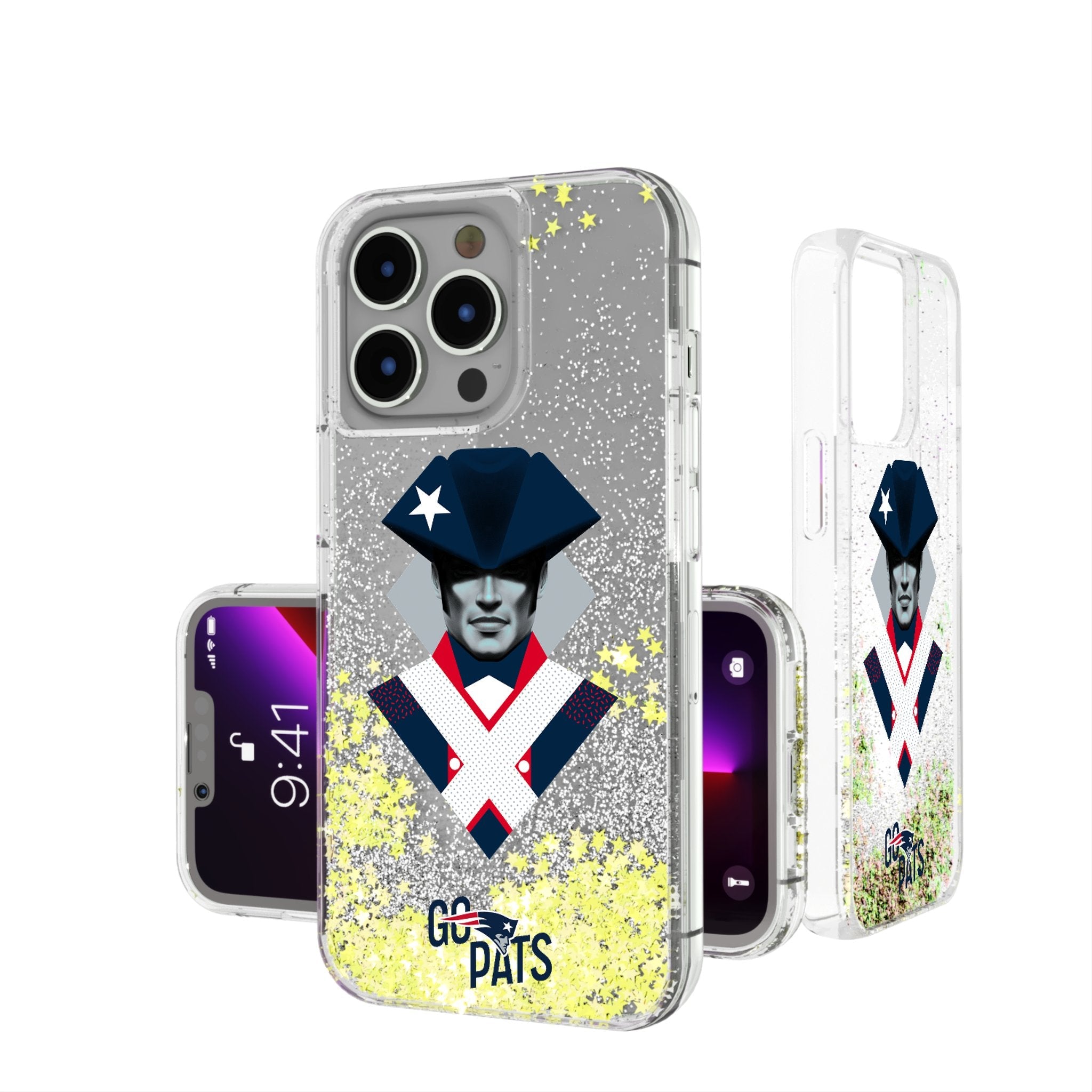 New England Patriots 2024 Illustrated Limited Edition Glitter Phone Case 1