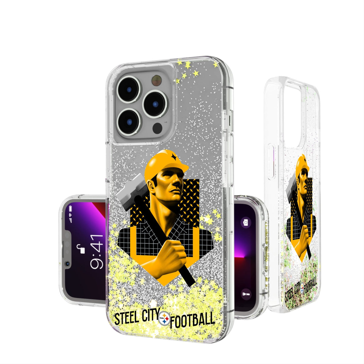 Pittsburgh Steelers 2024 Illustrated Limited Edition Glitter Phone Case 1