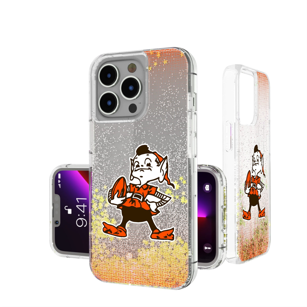 Cleveland Browns Historic Collection Linen Glitter Phone Case 1