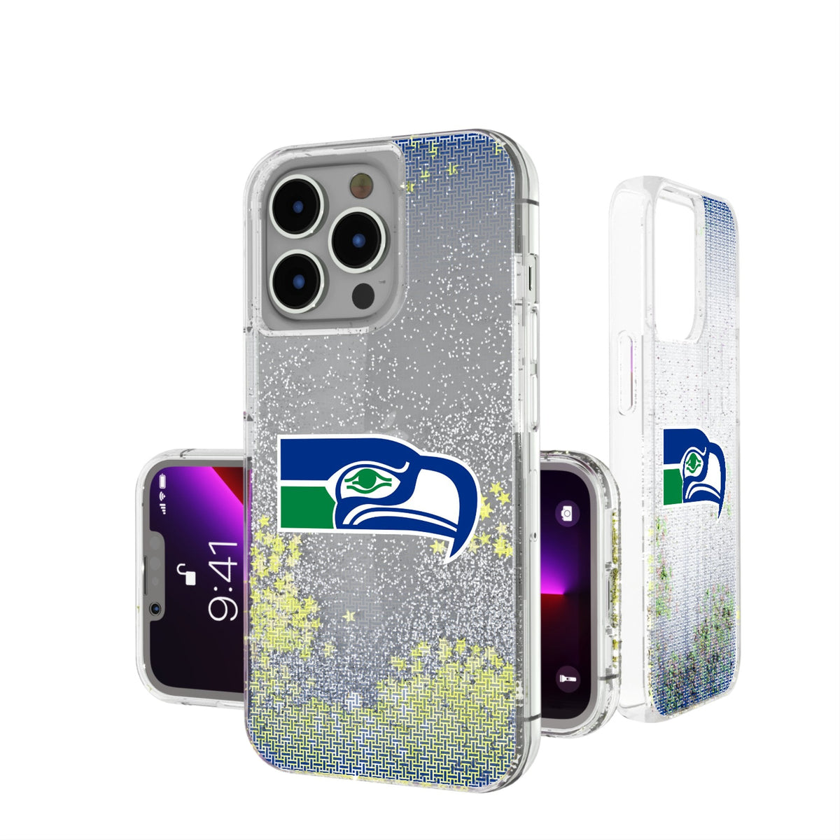 Seattle Seahawks Historic Collection Linen Glitter Phone Case