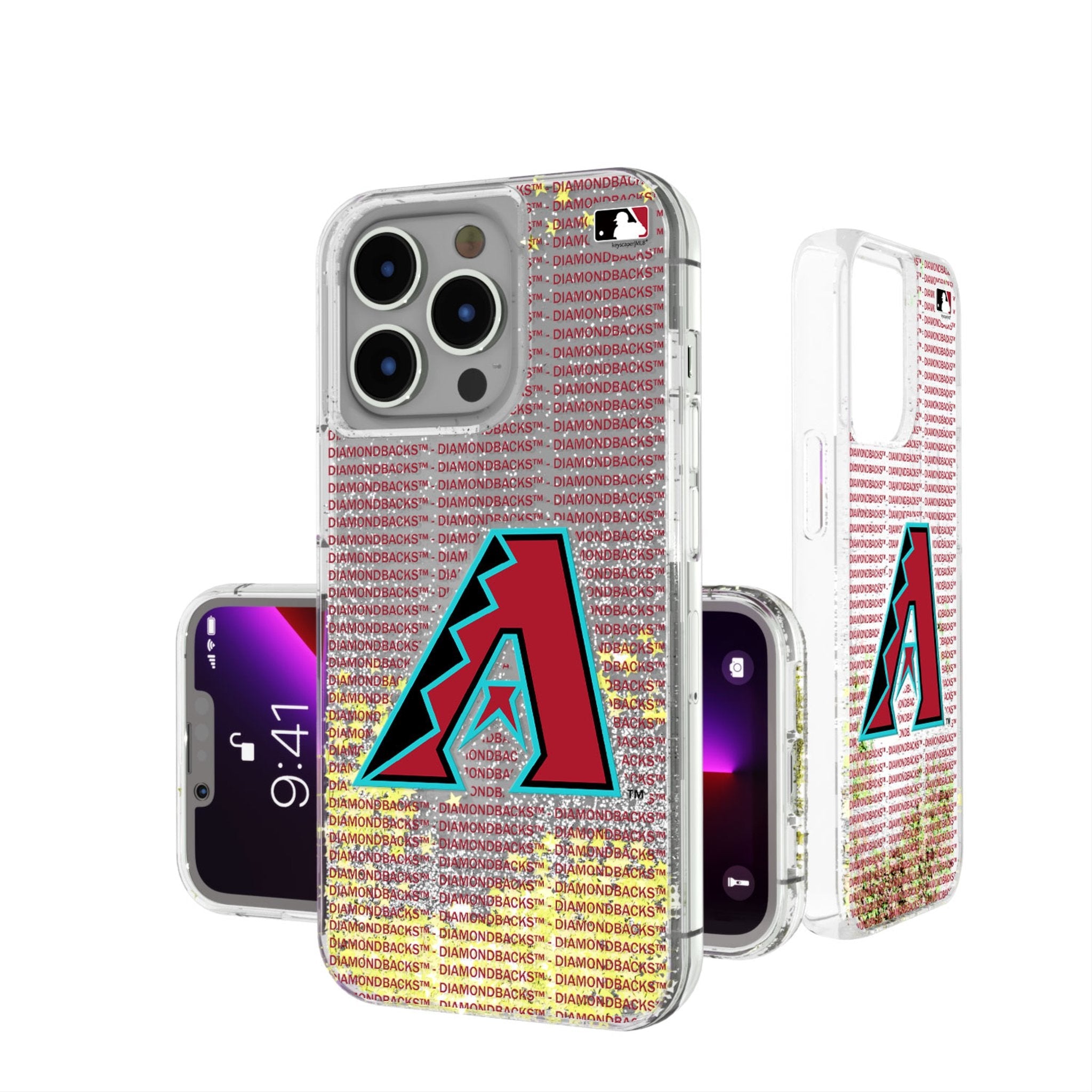 Arizona Diamondbacks Text Backdrop Glitter Phone Case