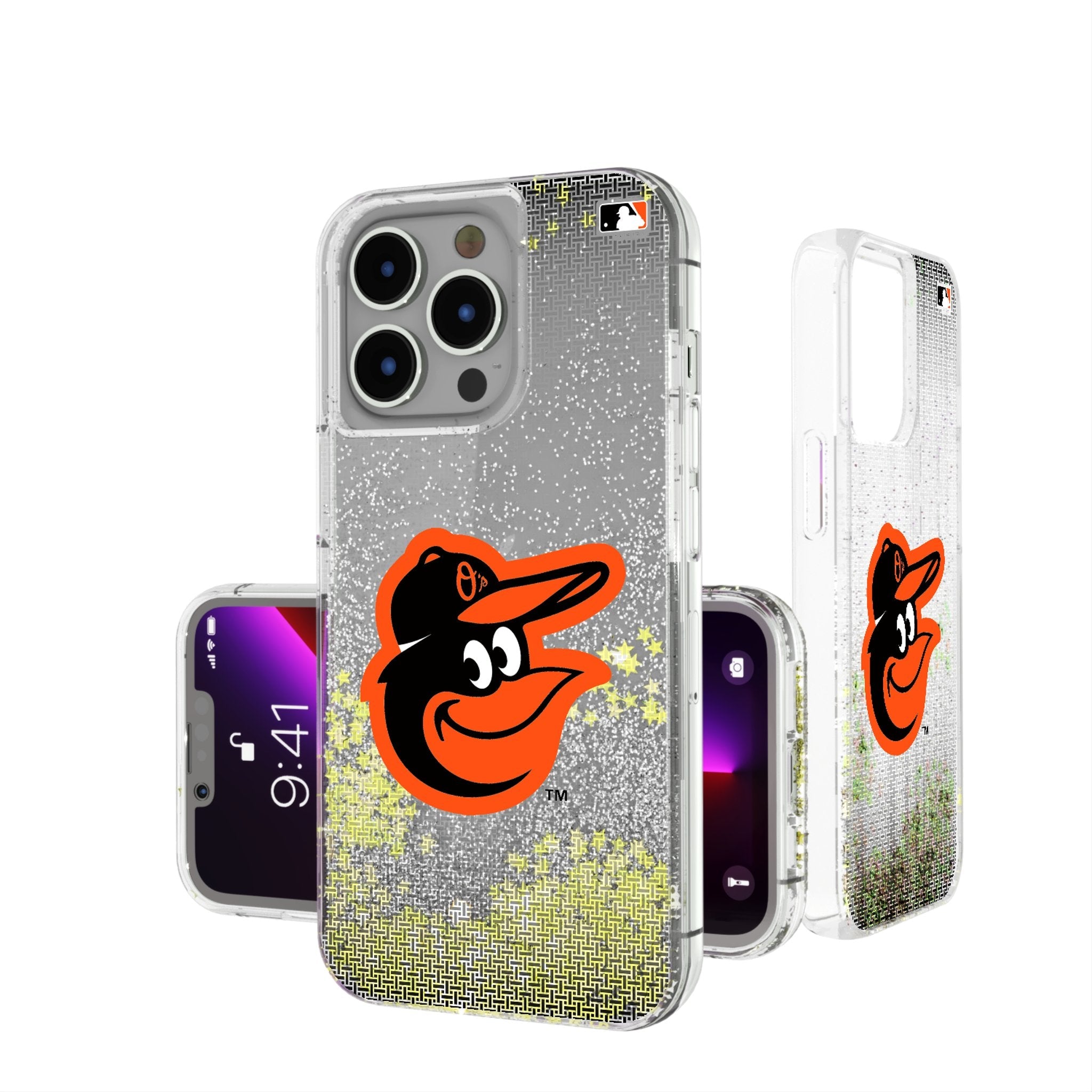 Baltimore Orioles Linen Glitter Phone Case