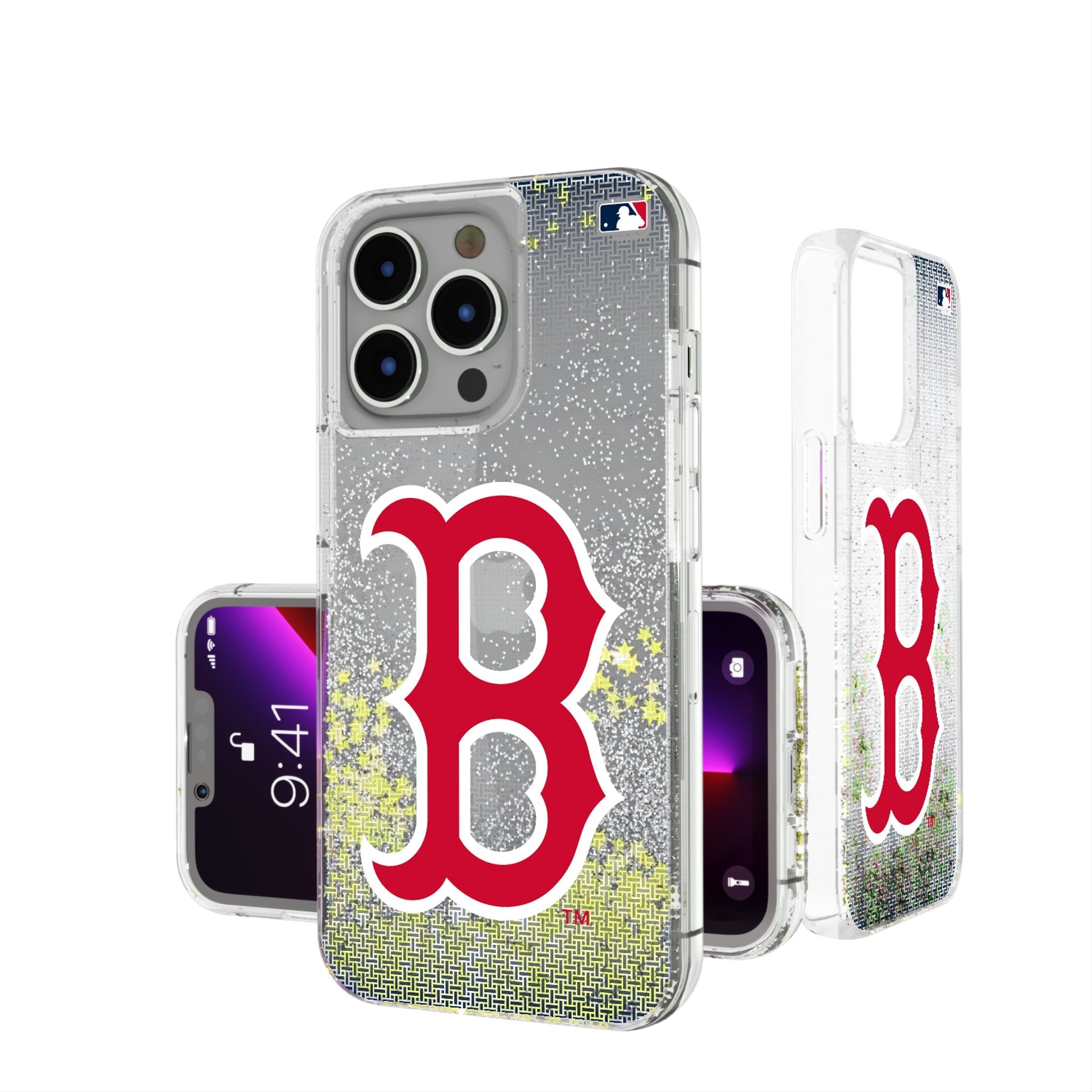 Boston Red Sox Linen Glitter Phone Case