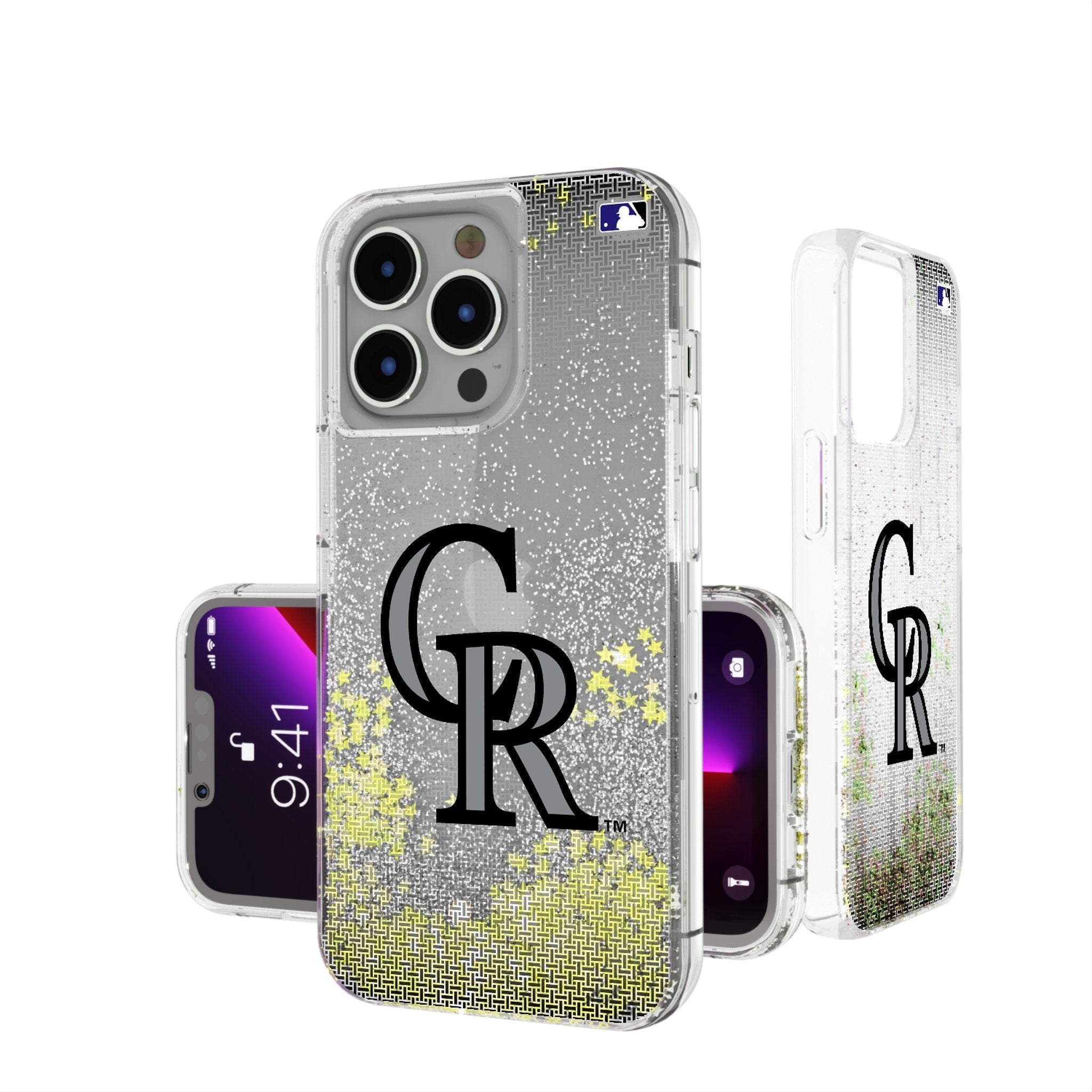 Colorado Rockies Linen Glitter Phone Case