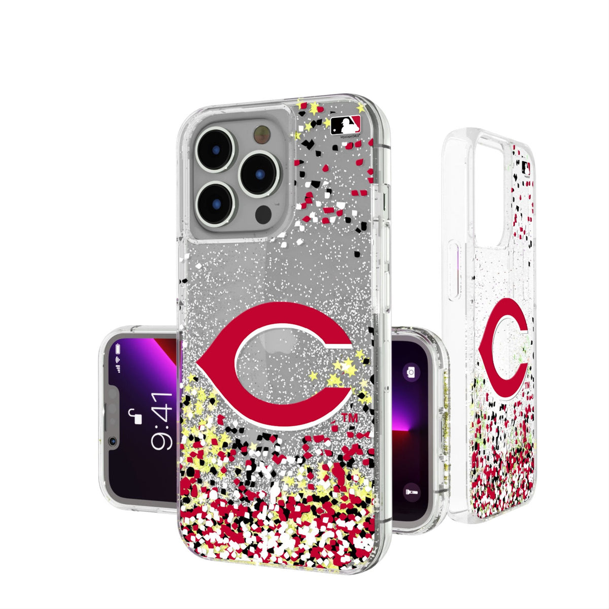 Cincinnati Reds Confetti Glitter Phone Case 1
