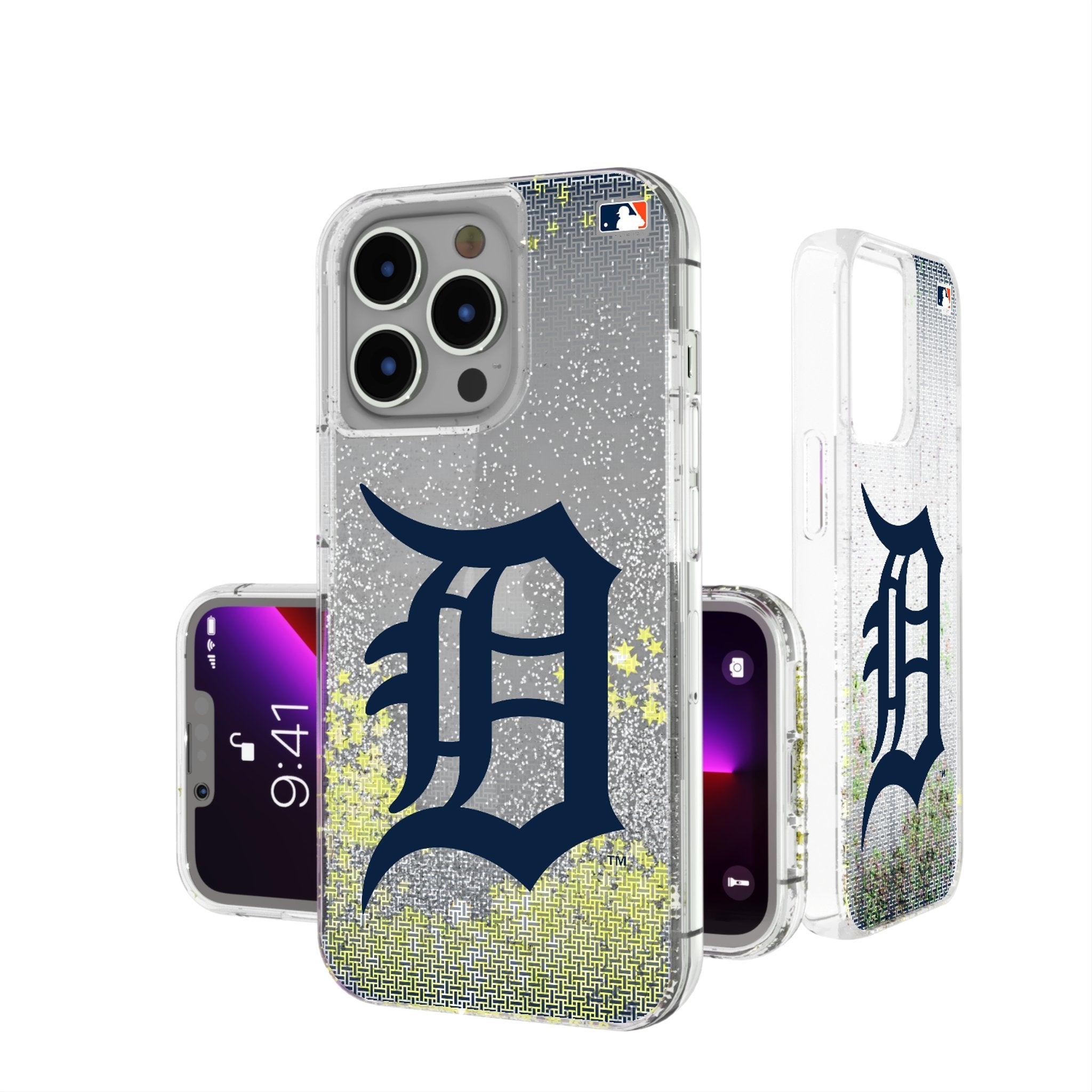 Detroit Tigers Linen Glitter Phone Case 1