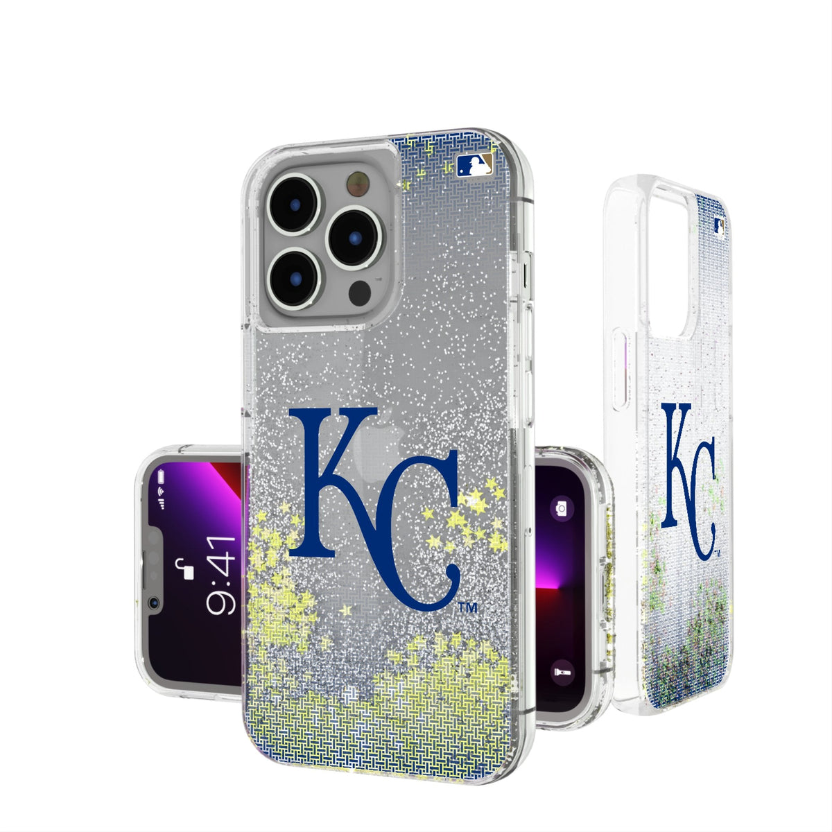 Kansas City Royals Linen Glitter Phone Case 1