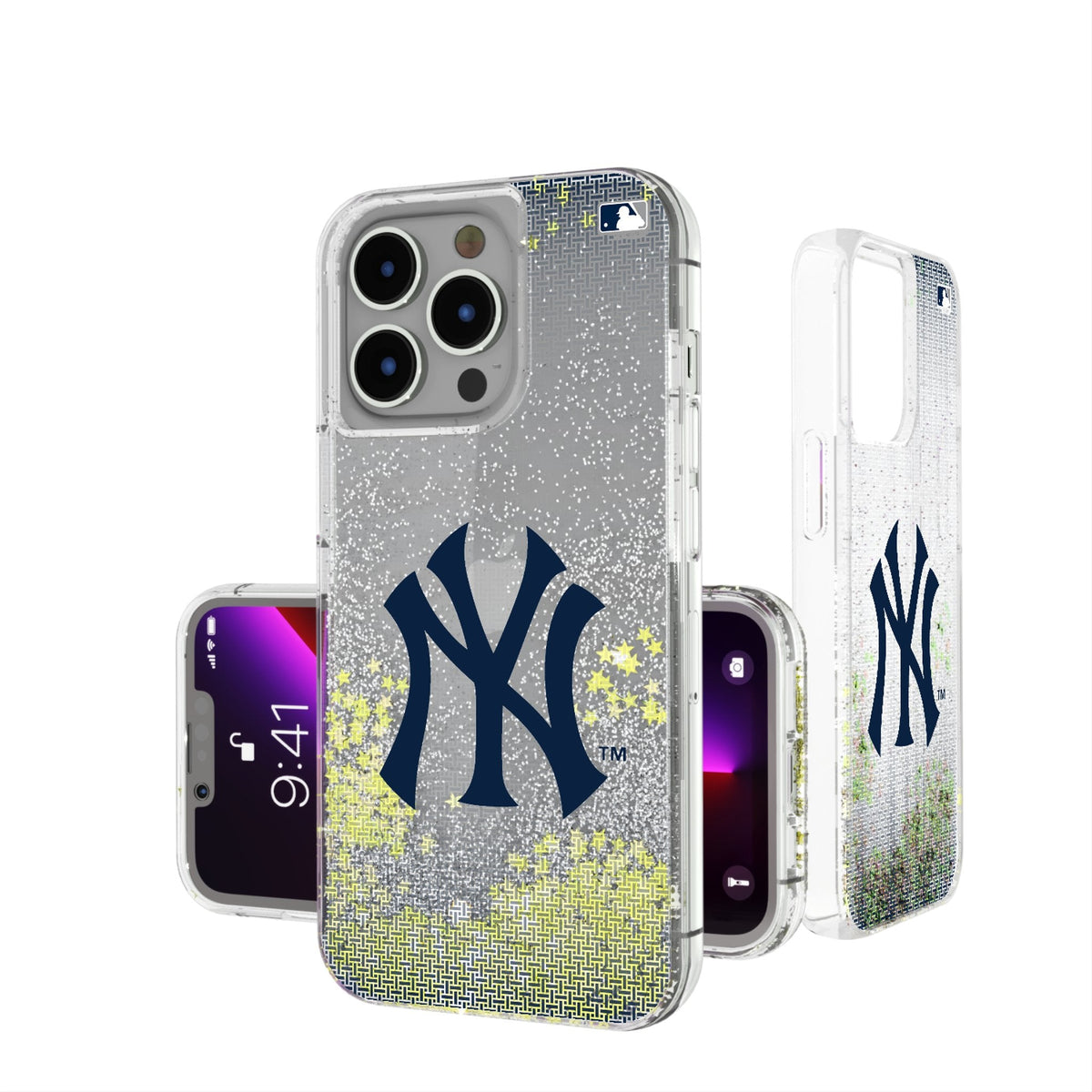 New York Yankees Linen Glitter Phone Case 1