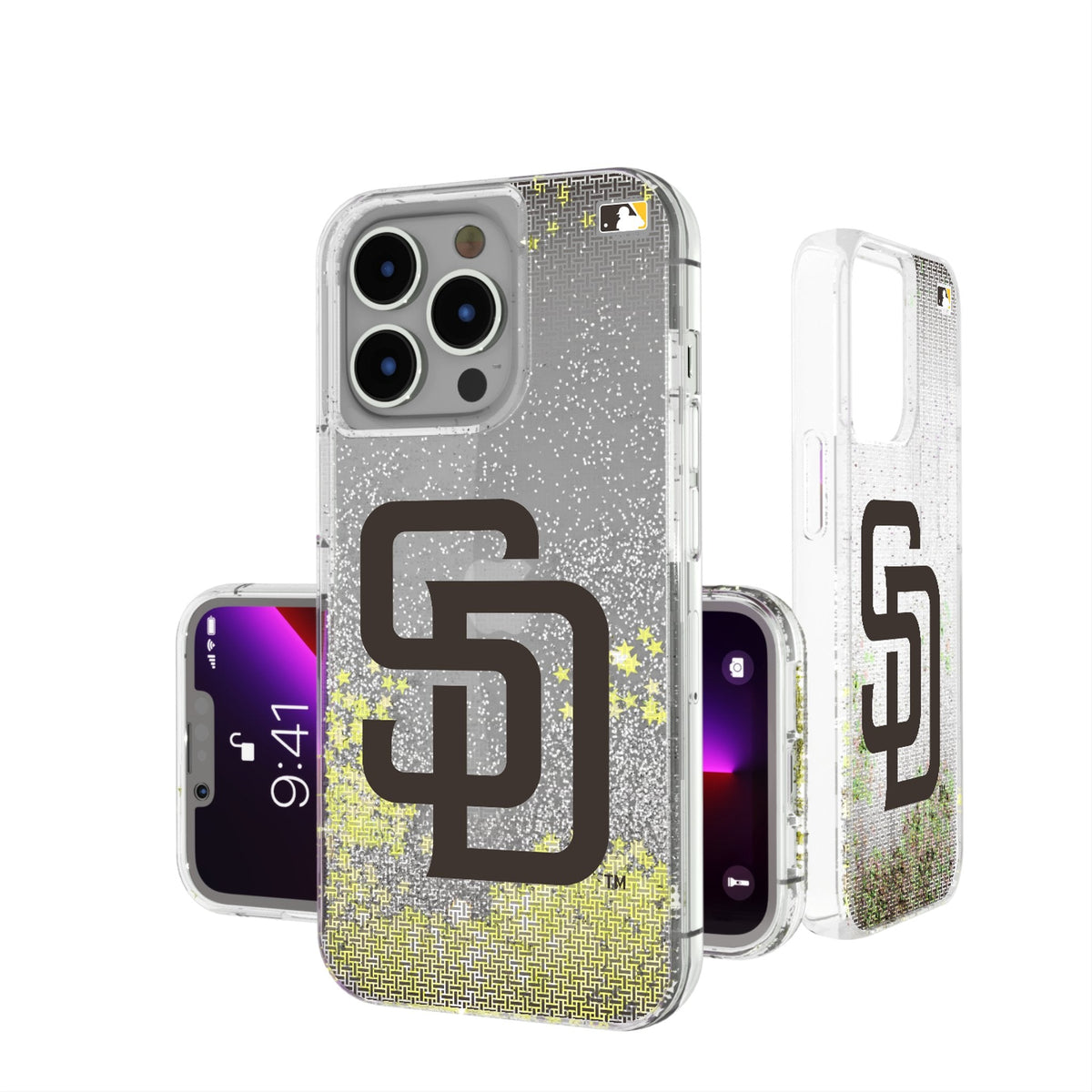 San Diego Padres Linen Glitter Phone Case