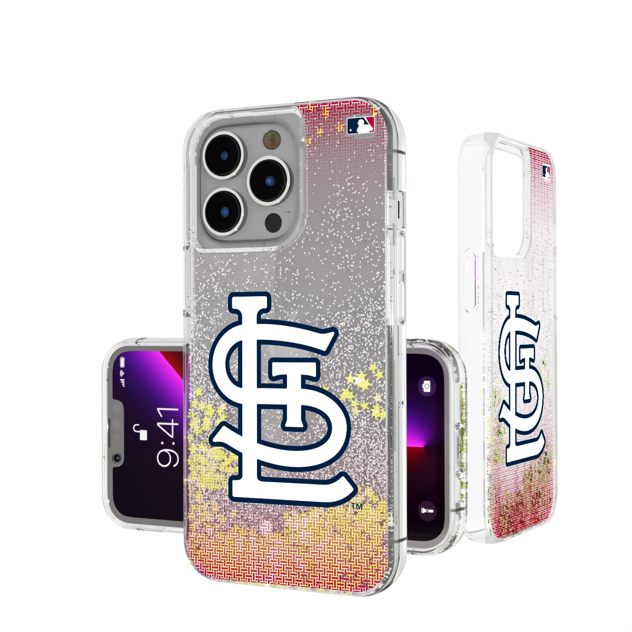 St Louis Cardinals Linen Glitter Phone Case