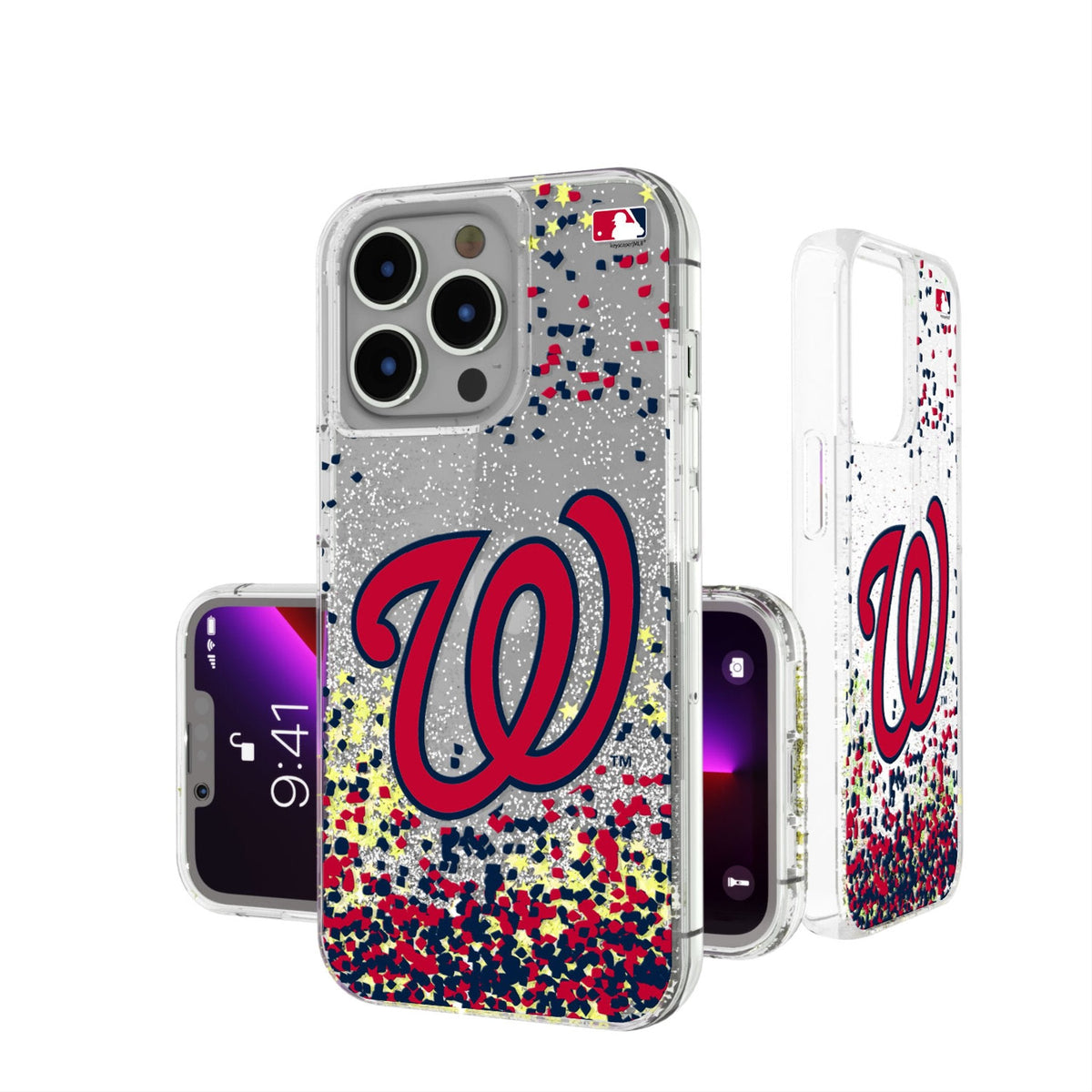Washington Nationals Confetti Glitter Phone Case 1