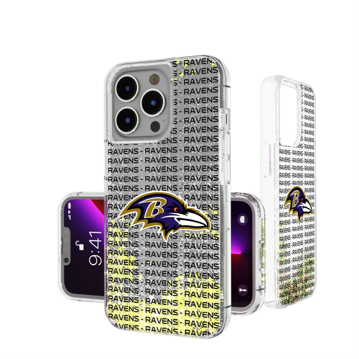Baltimore Ravens Text Backdrop Glitter Phone Case 1