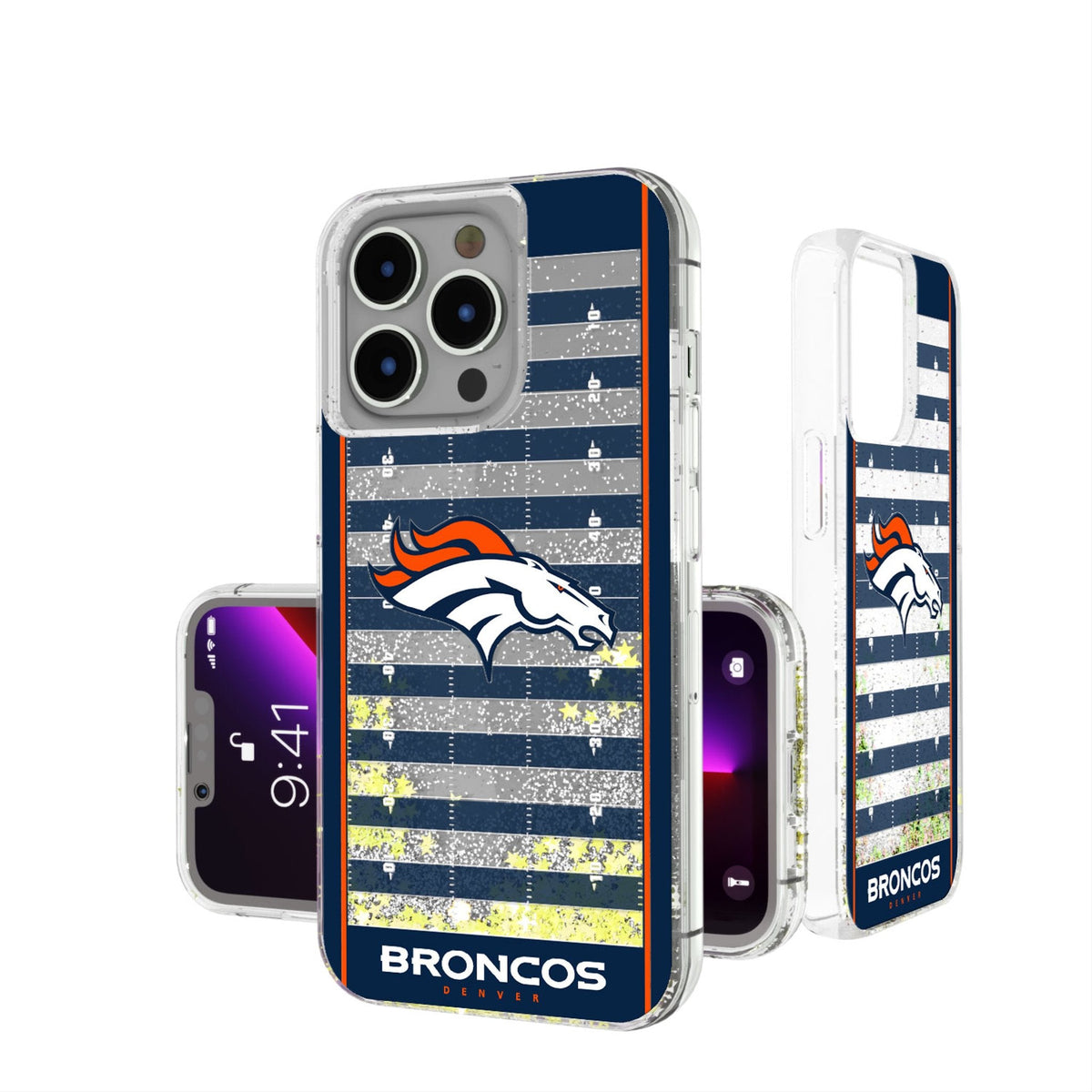 Denver Broncos Field Glitter Phone Case 1