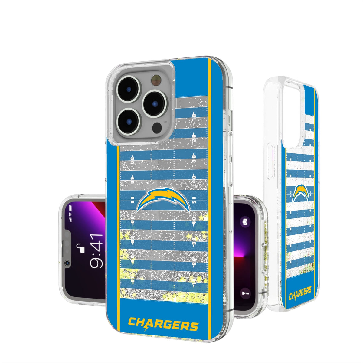 Los Angeles Chargers Field Glitter Phone Case 1
