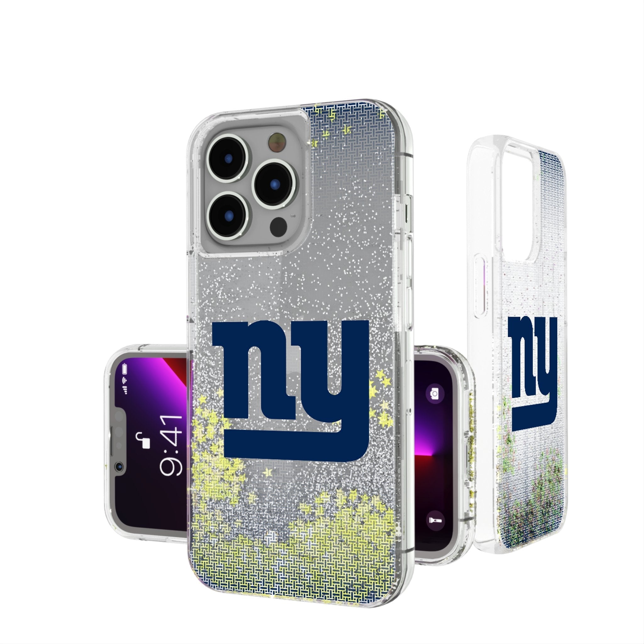 New York Giants Linen Glitter Phone Case 1