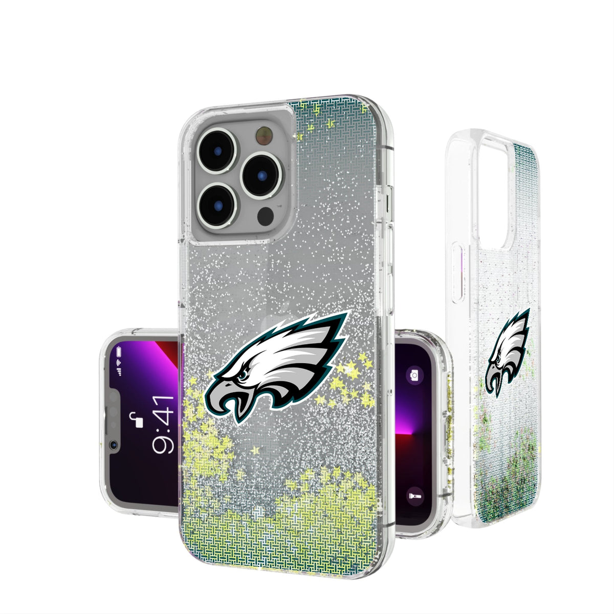 Philadelphia Eagles Linen Glitter Phone Case 1