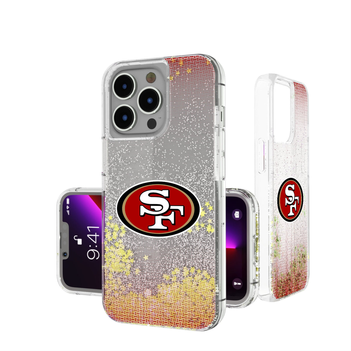 San Francisco 49ers Linen Glitter Phone Case