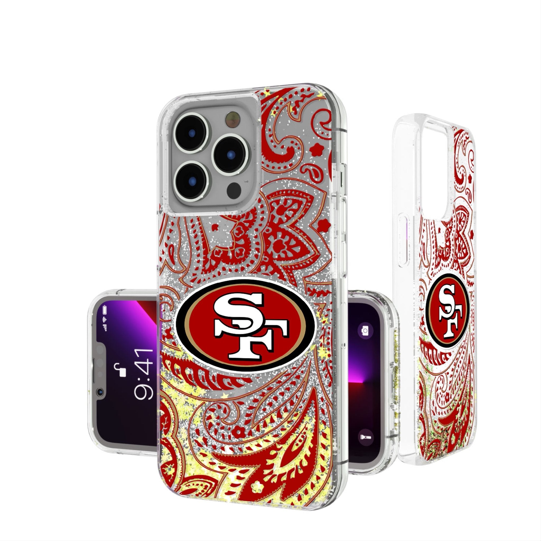San Francisco 49ers Paisley Glitter Phone Case 1