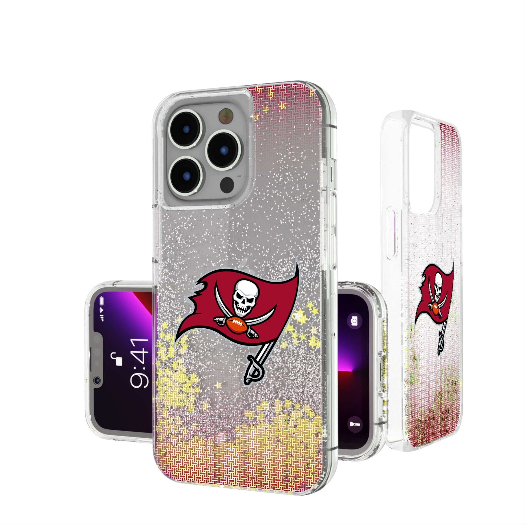 Tampa Bay Buccaneers Linen Glitter Phone Case