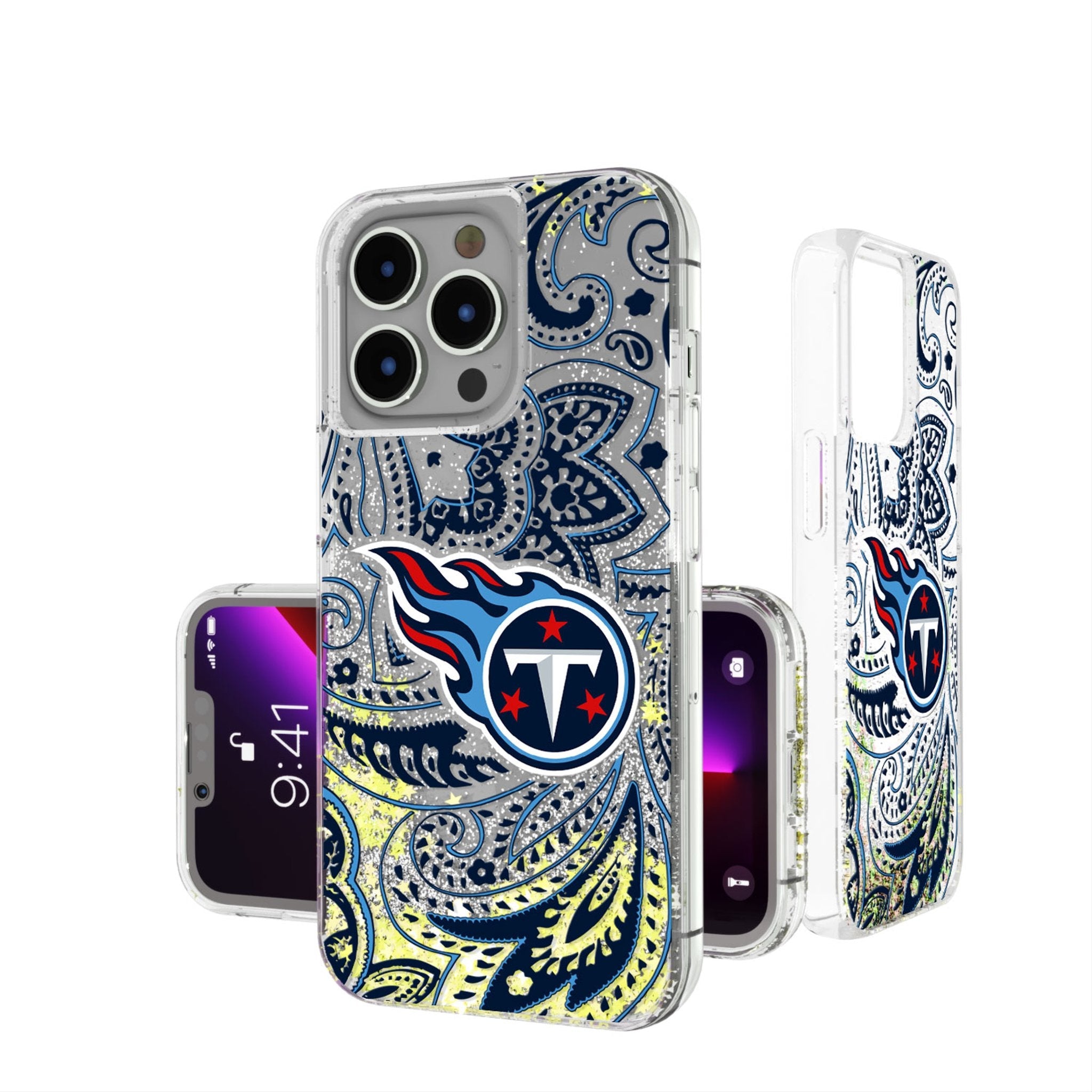 Tennessee Titans Paisley Glitter Phone Case 1