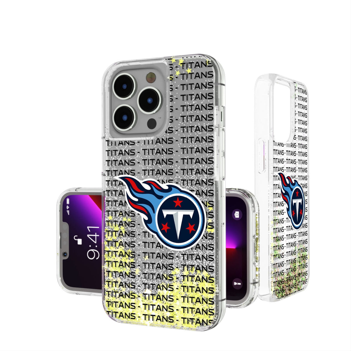 Tennessee Titans Text Backdrop Glitter Phone Case 1