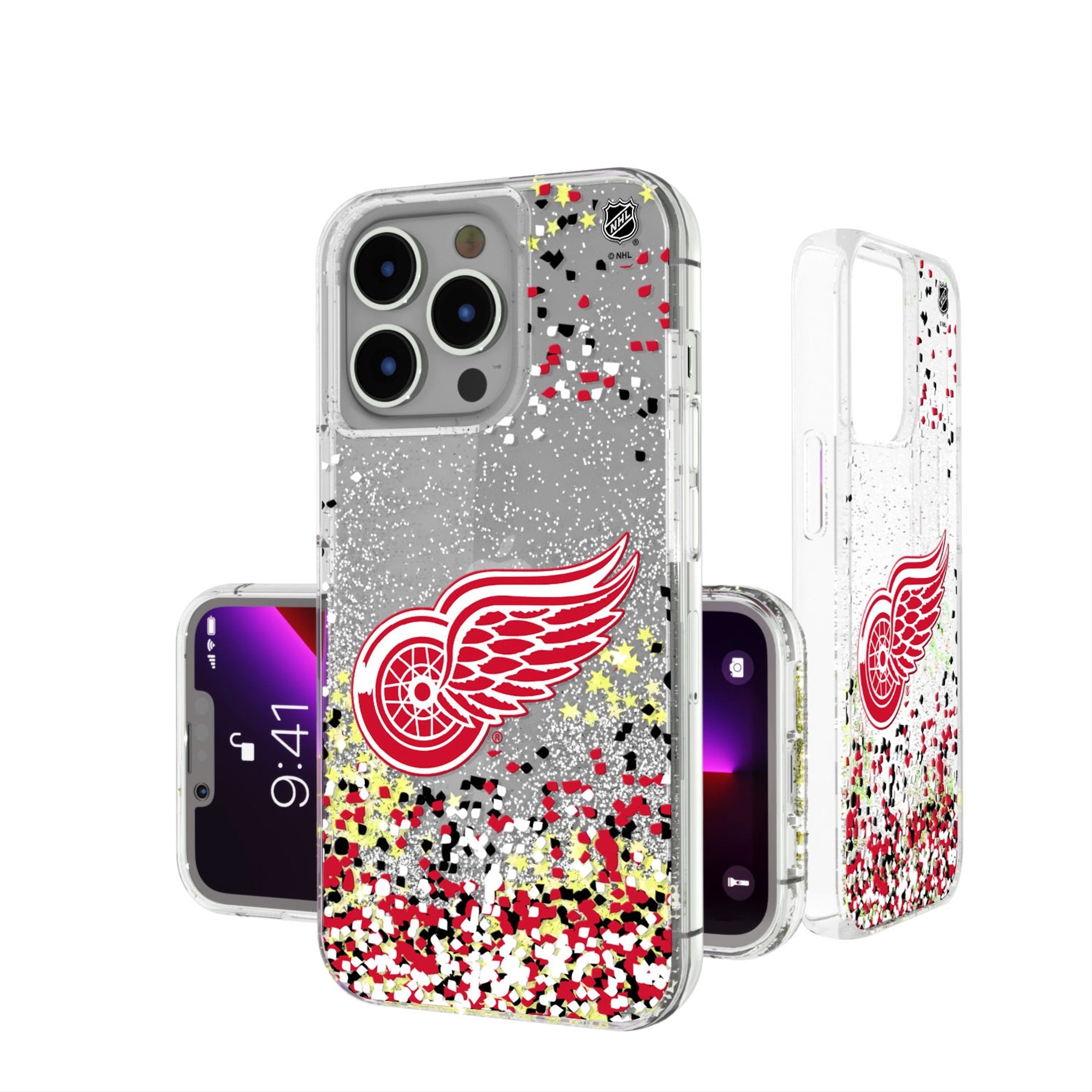 Detroit Red Wings Confetti Glitter Phone Case