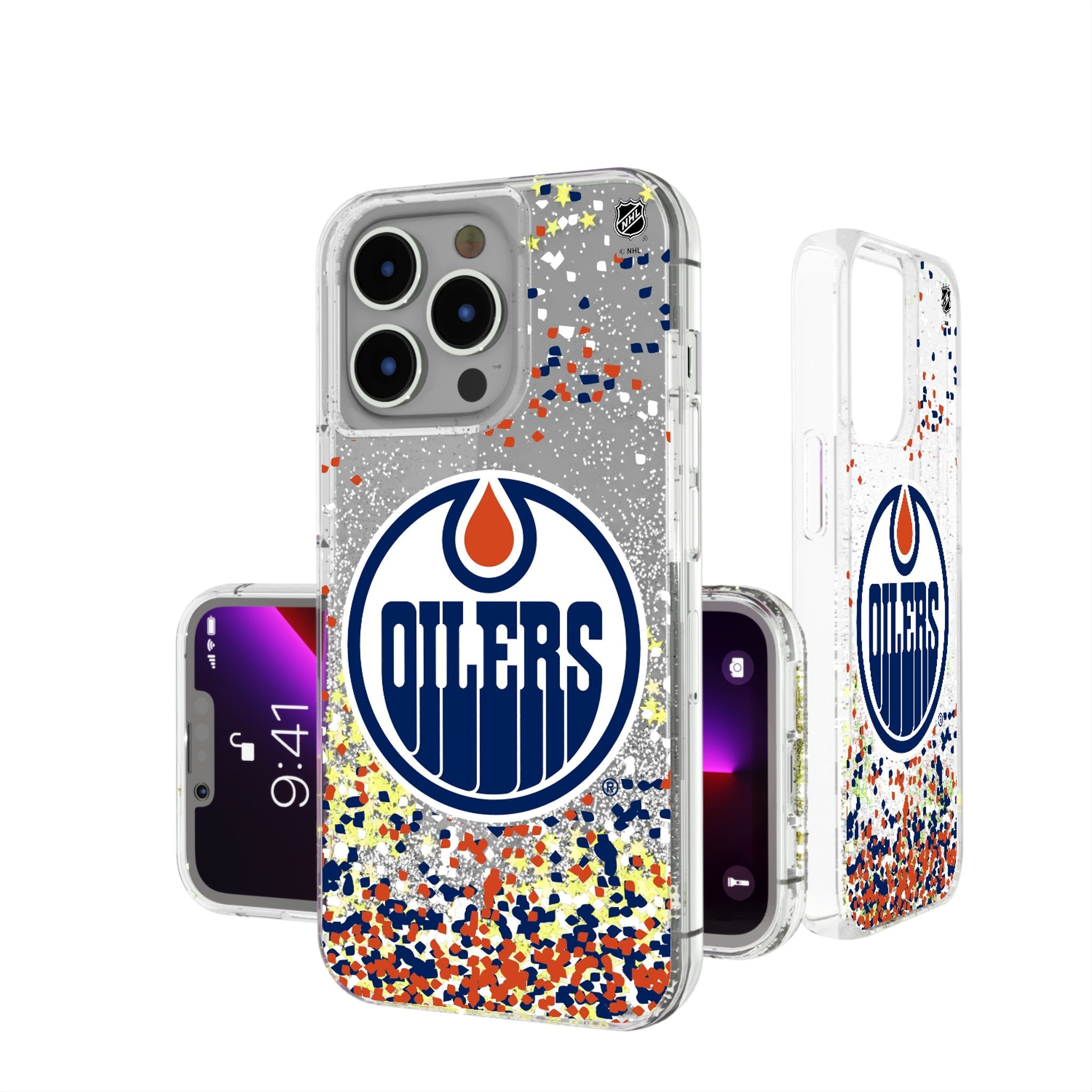 Edmonton Oilers Confetti Glitter Phone Case