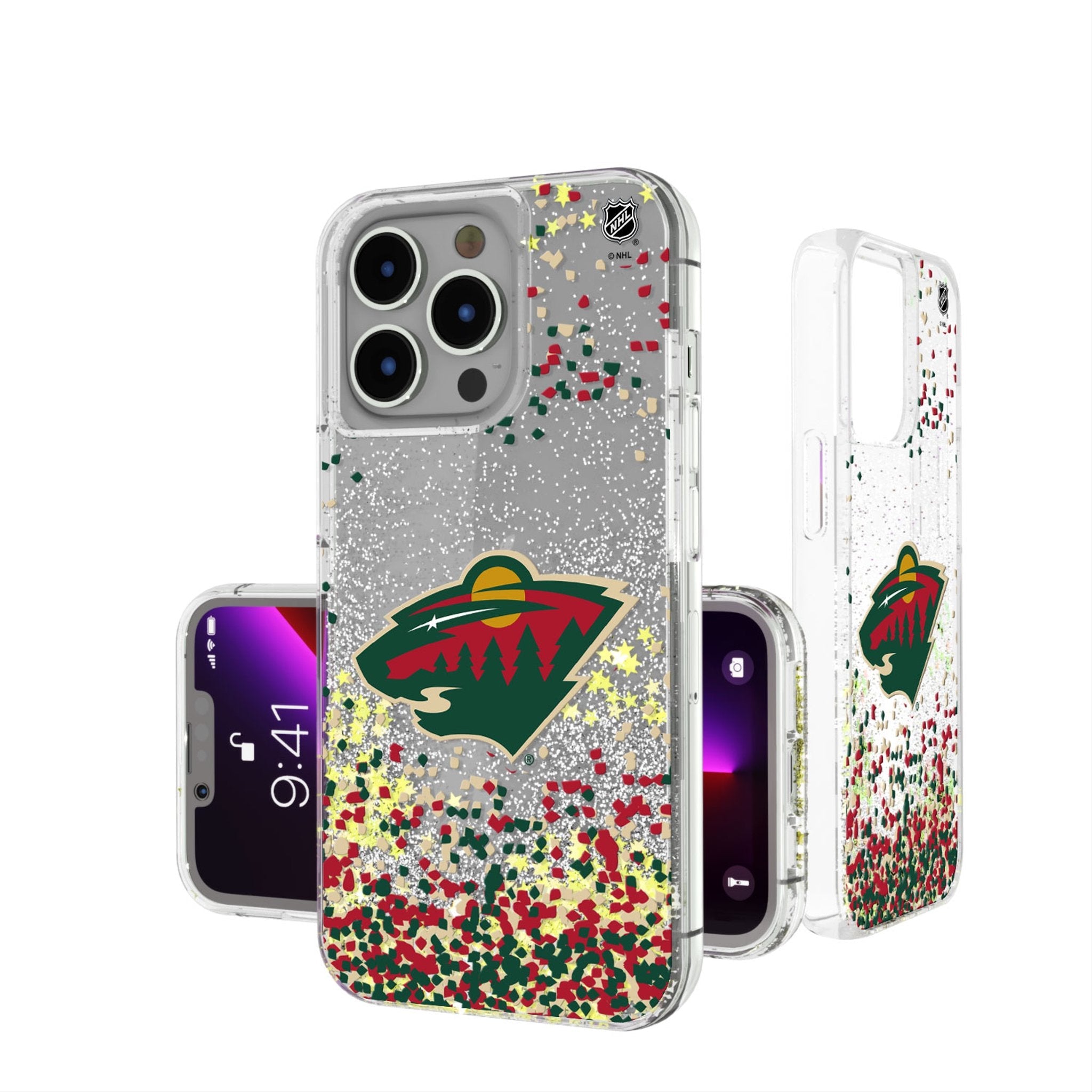 Minnesota Wild Confetti Glitter Phone Case
