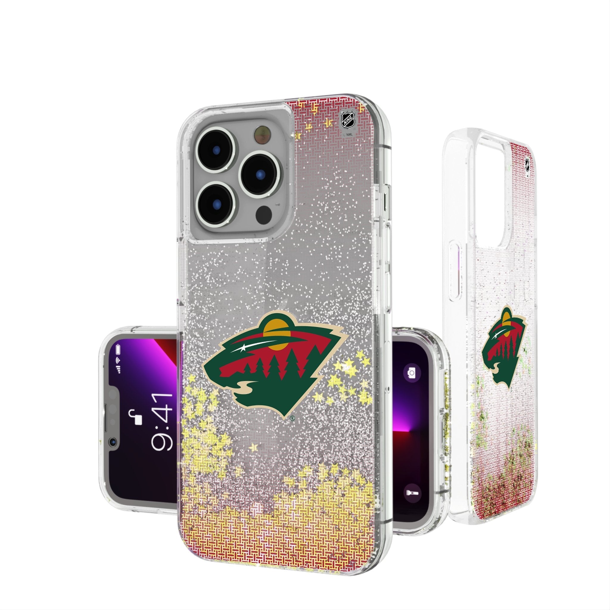 Minnesota Wild Linen Glitter Phone Case