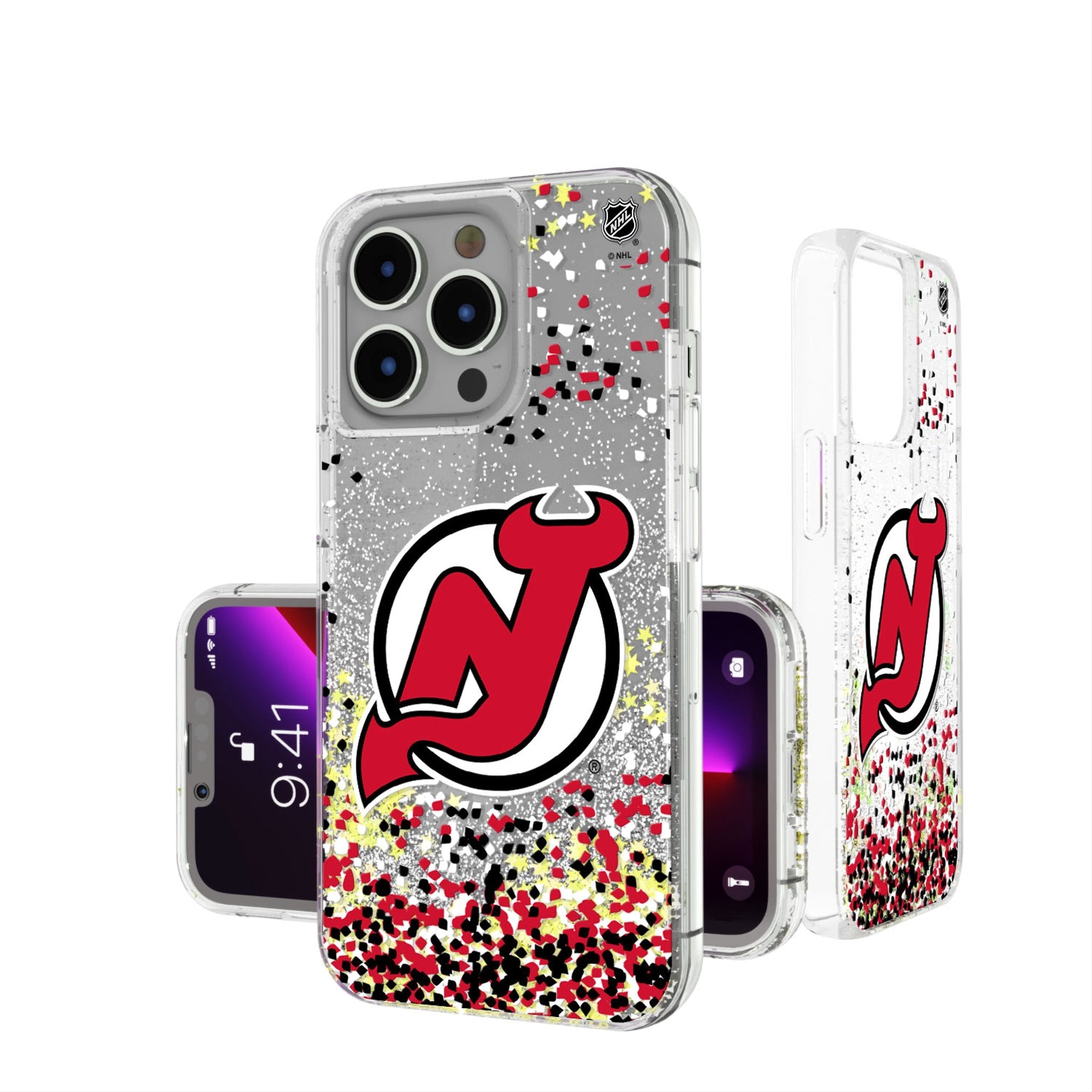 New Jersey Devils Confetti Glitter Phone Case