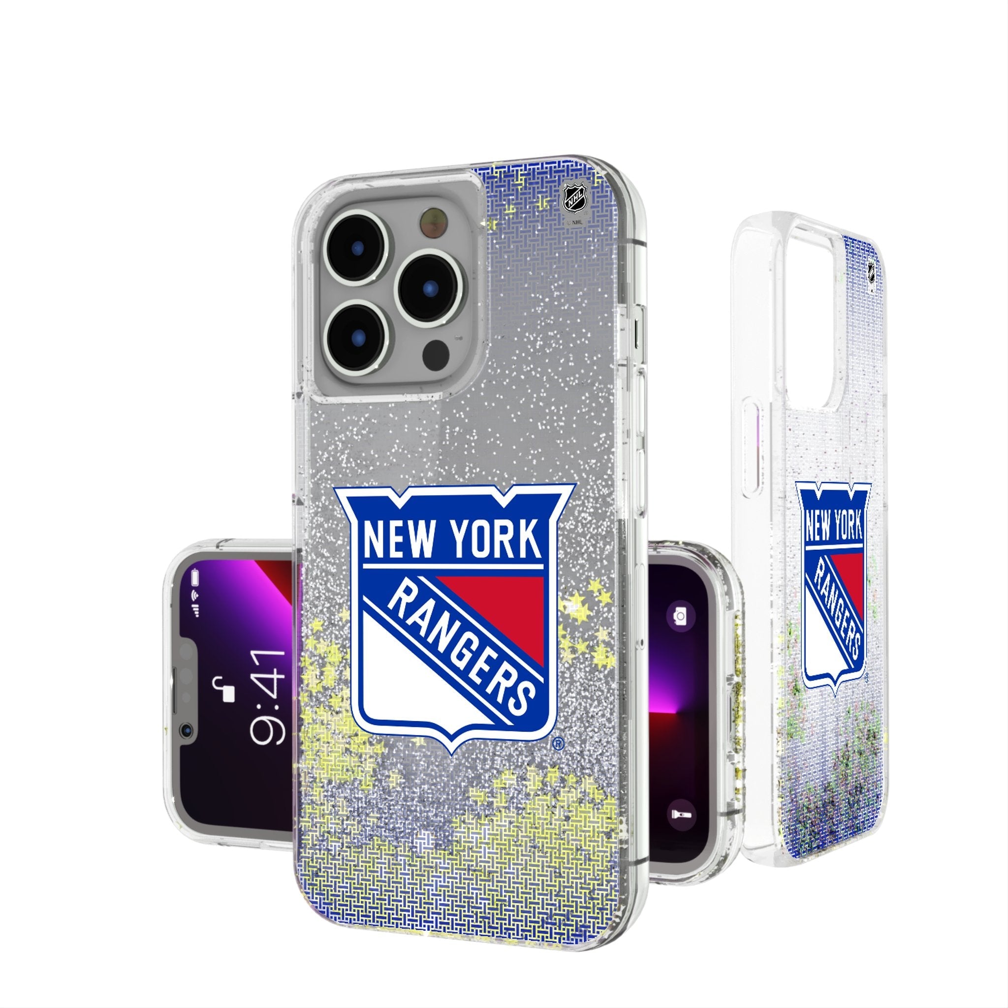 New York Rangers Linen Glitter Phone Case
