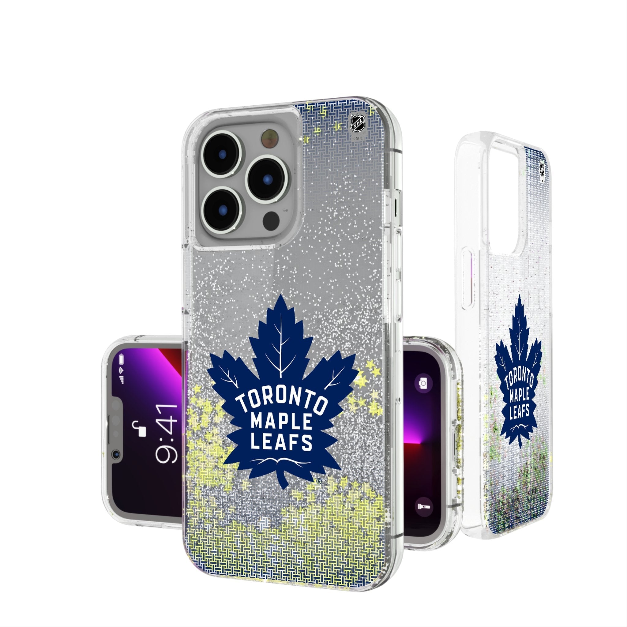 Toronto Maple Leafs Linen Glitter Phone Case