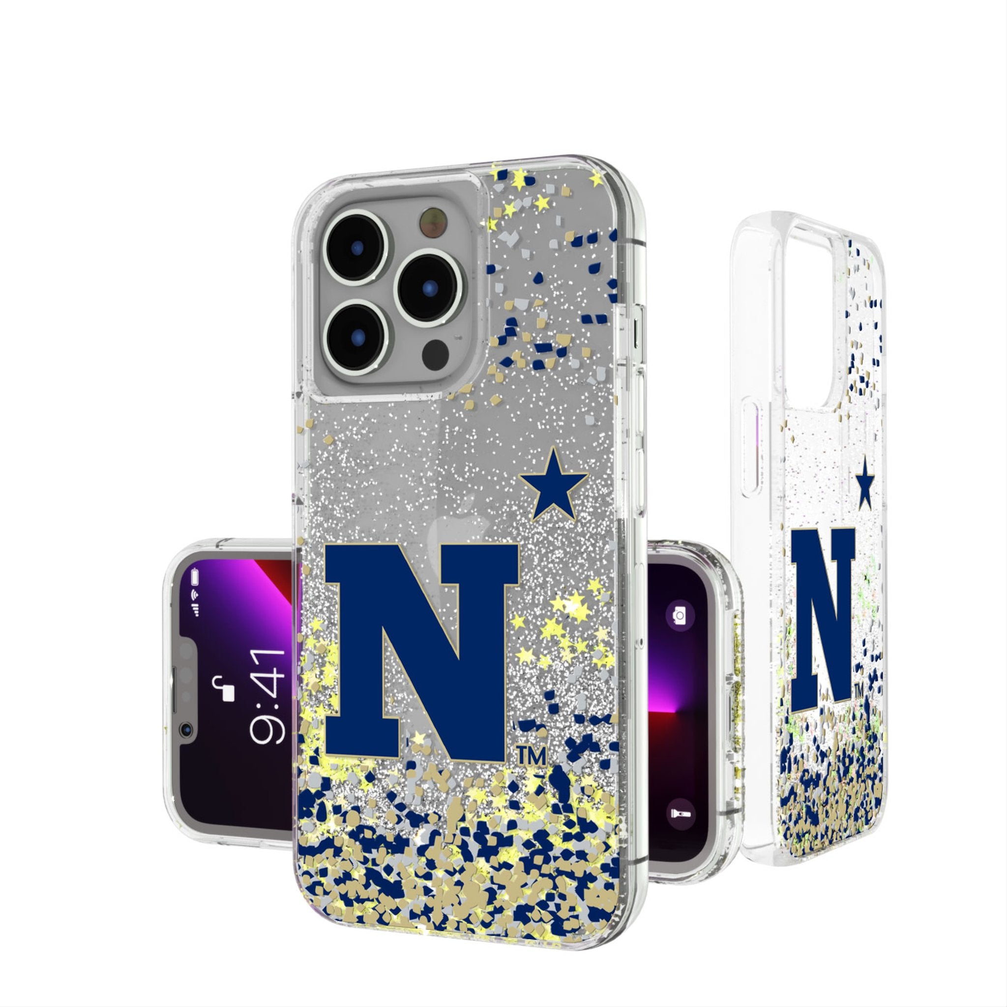 United State Naval Academy Midshipmen Confetti Glitter Phone Case