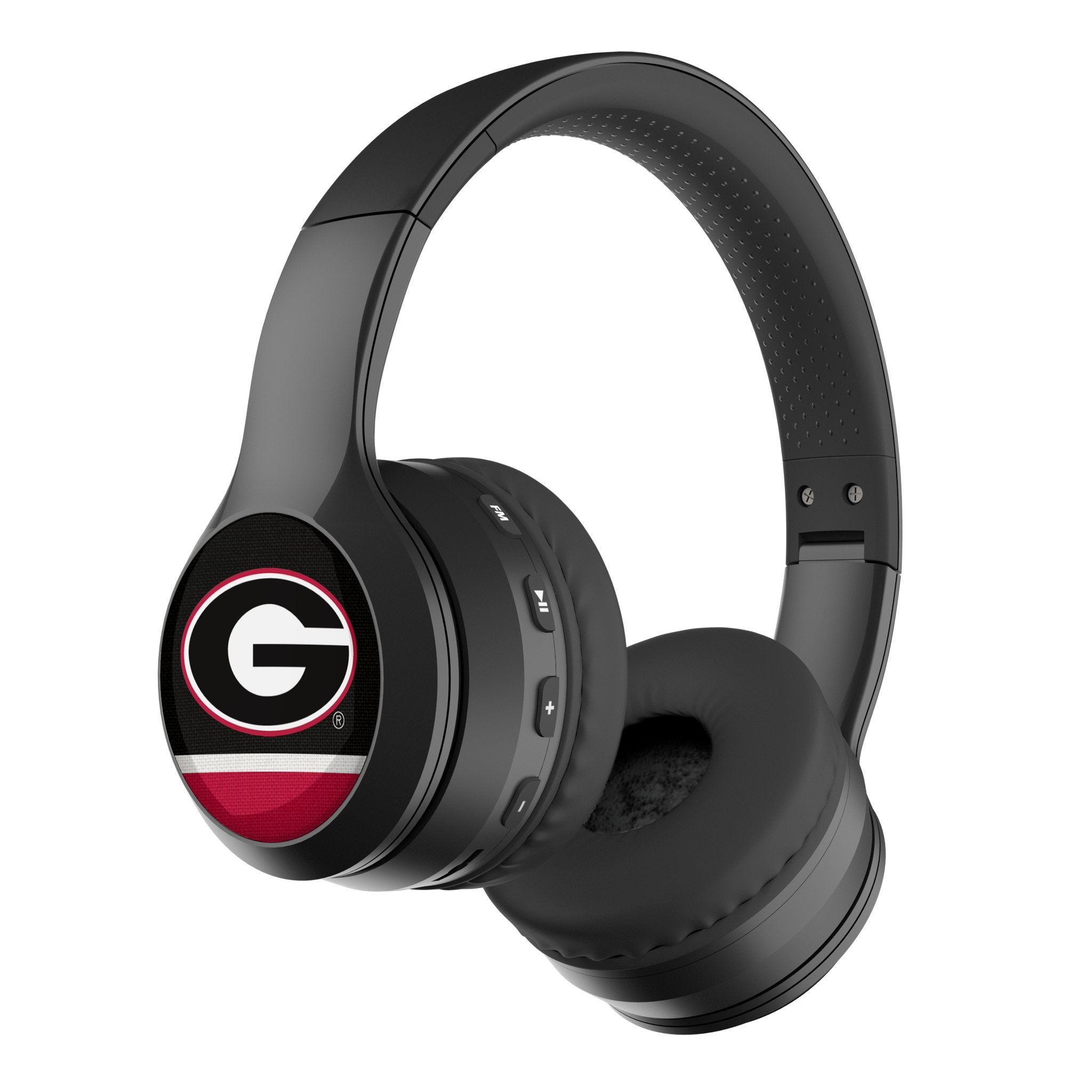 University of Georgia Bulldogs Stripe Wireless Over-Ear BT Headphones With Case 1