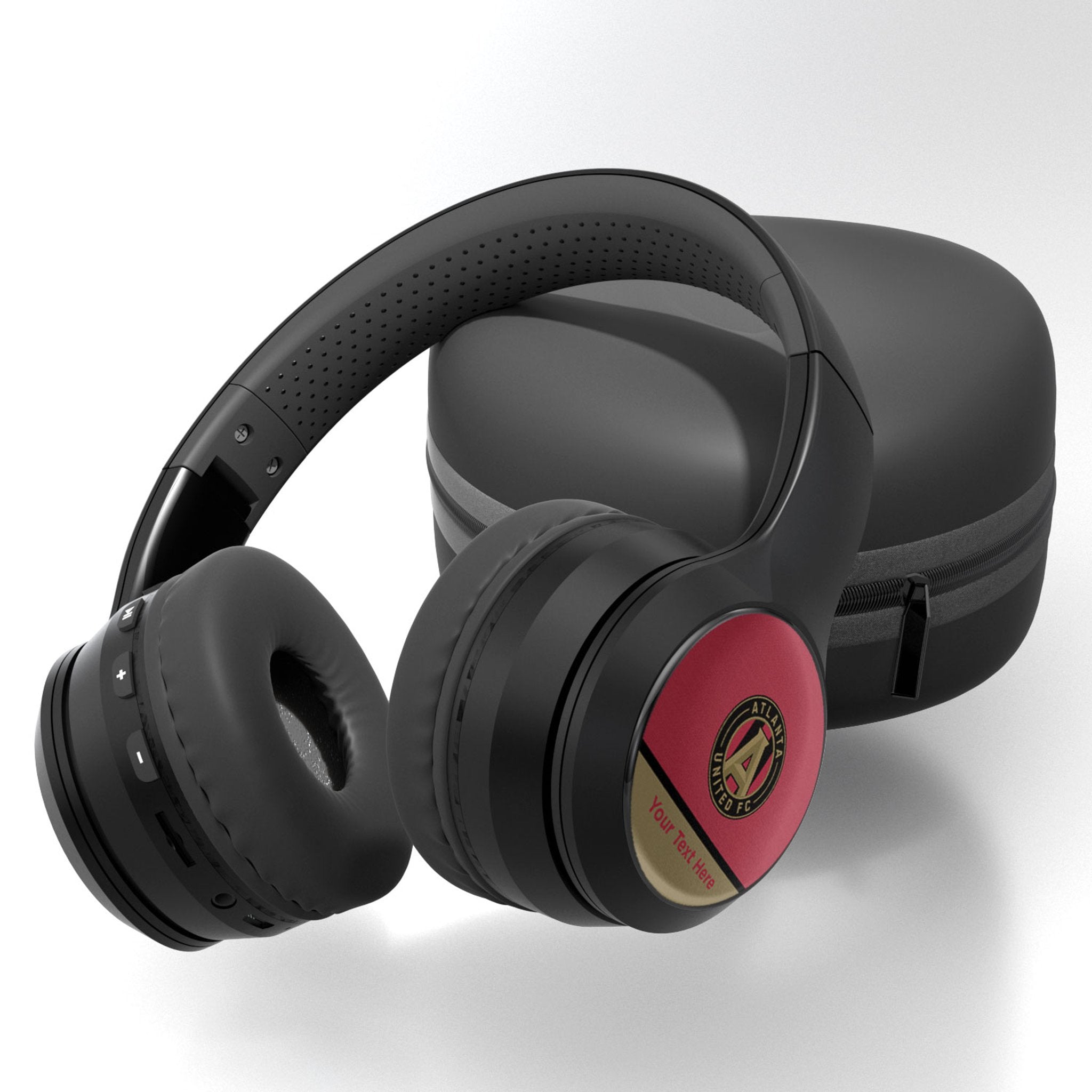 Atlanta United FC Personalized Endzone Solid Wireless Over-Ear BT Headphones With Case