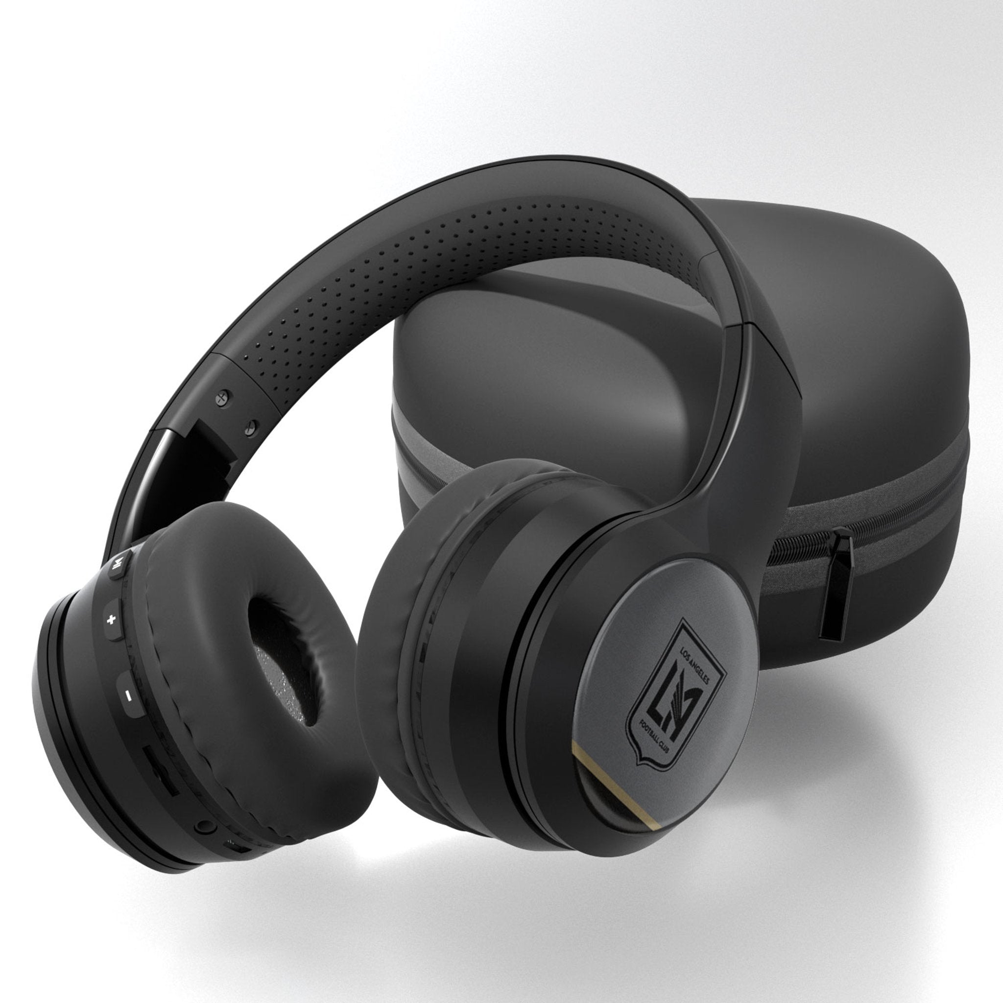 Los Angeles Football Club   Stripe Wireless Over-Ear BT Headphones With Case