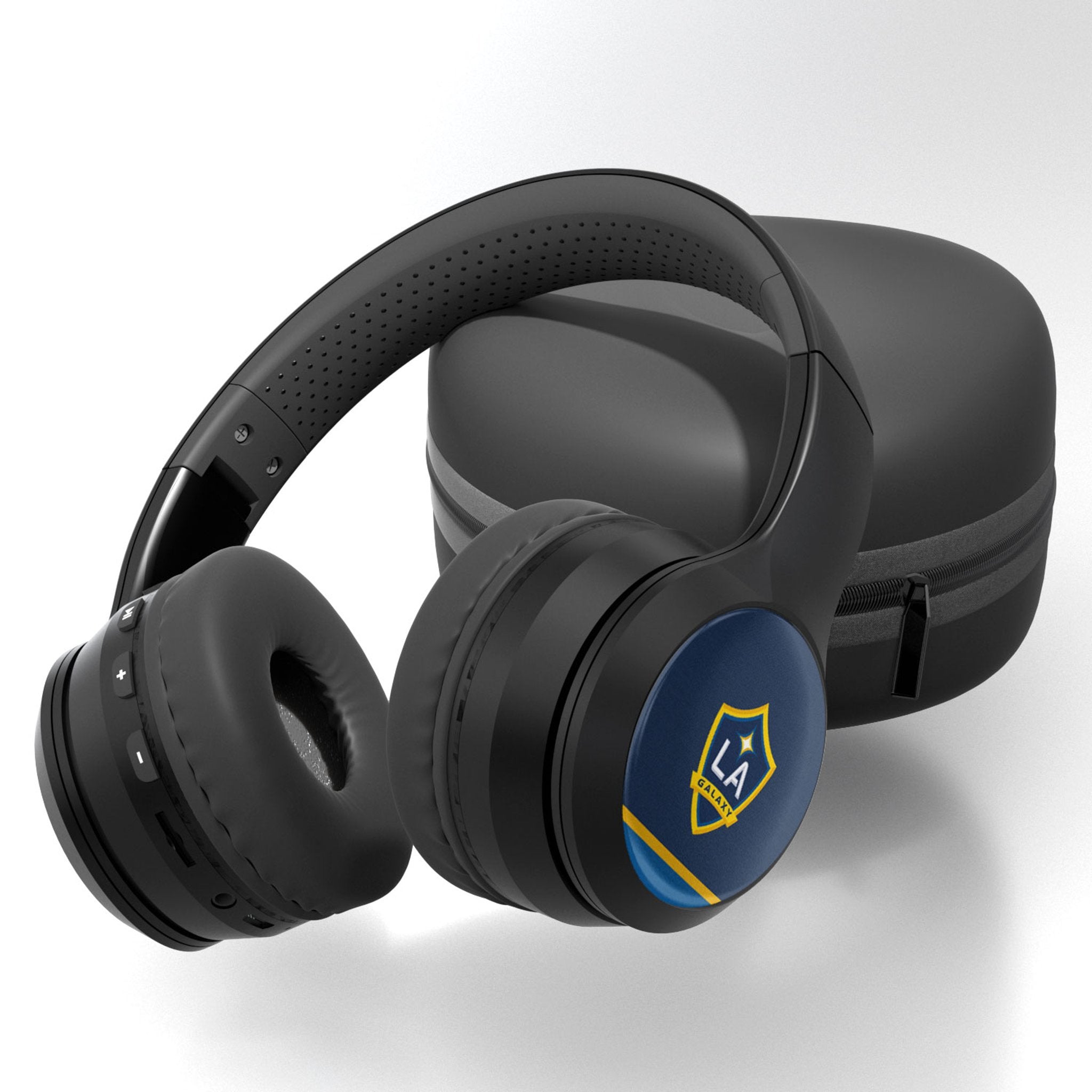 LA Galaxy  Stripe Wireless Over-Ear BT Headphones With Case