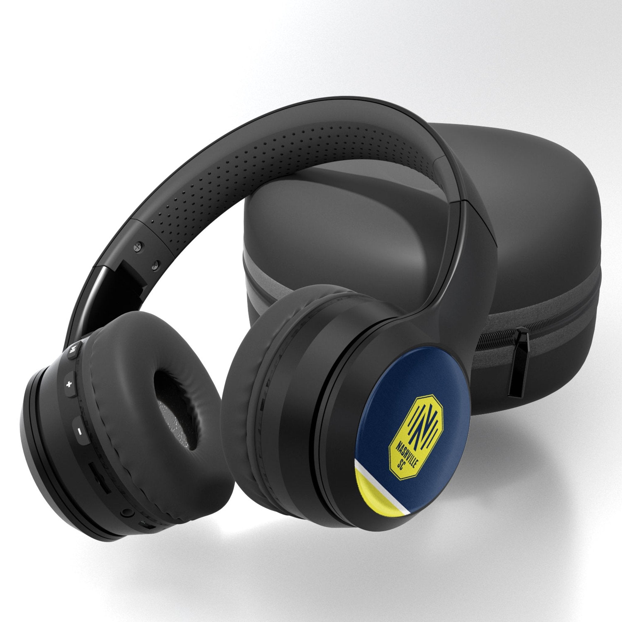 Nashville SC  Stripe Wireless Over-Ear BT Headphones With Case 1