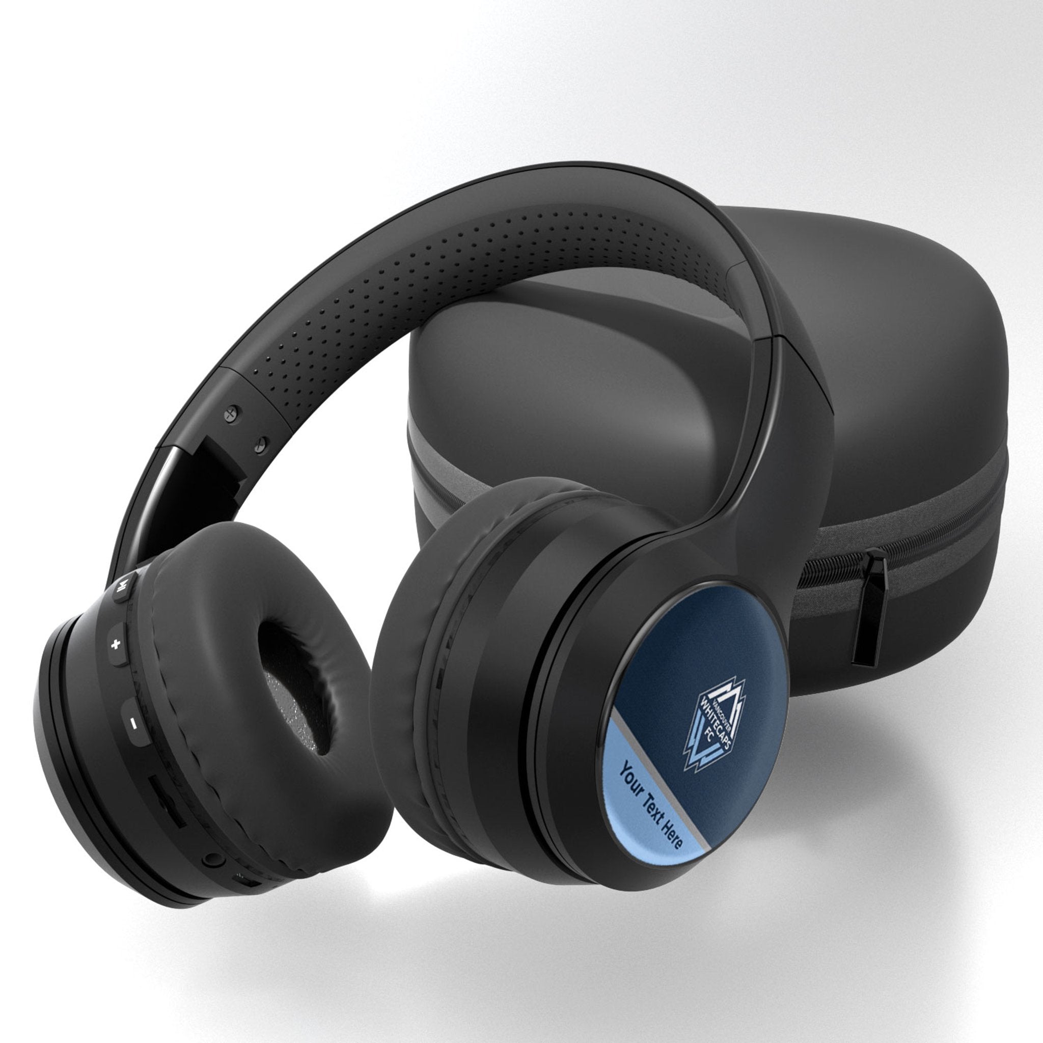 Vancouver Whitecaps Personalized Endzone Solid Wireless Over-Ear BT Headphones With Case