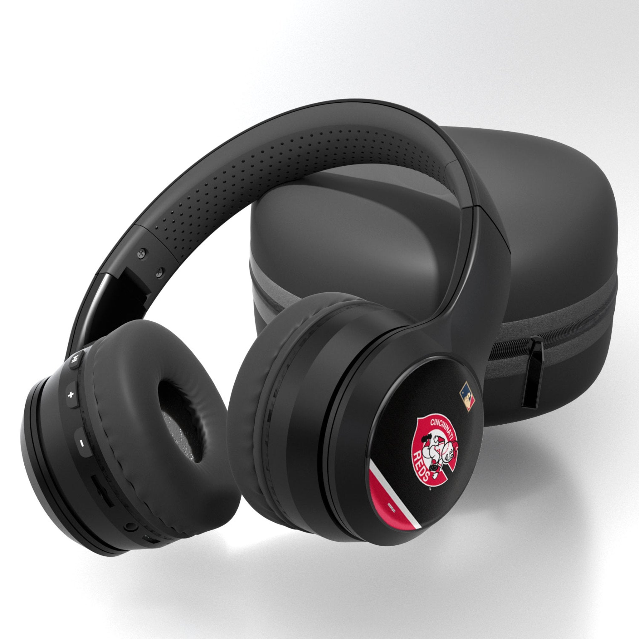 Cincinnati Reds 1974-1992 - Cooperstown Collection Stripe Wireless Over-Ear BT Headphones With Case 1