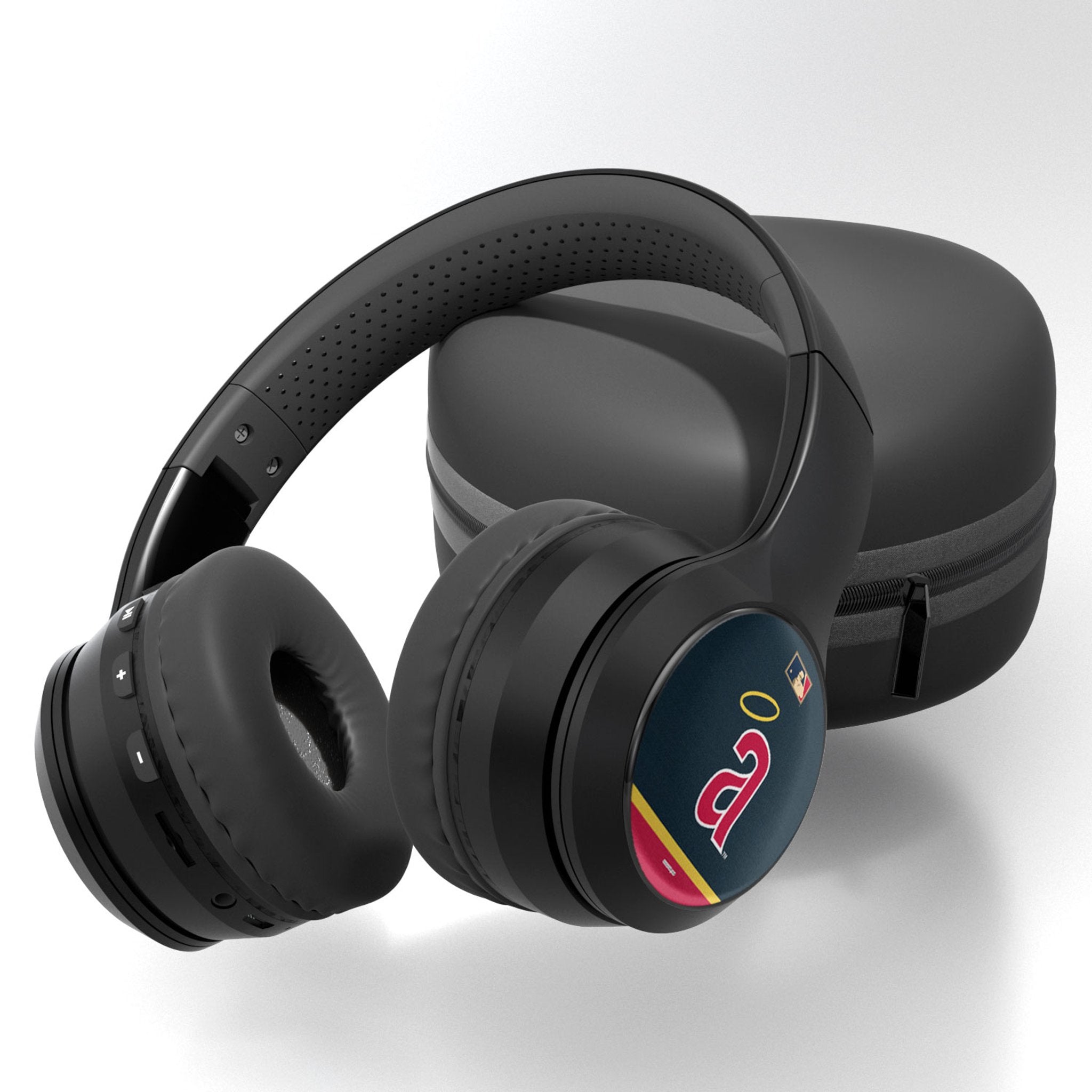 LA Angels 1971 - Cooperstown Collection Stripe Wireless Over-Ear BT Headphones With Case 1