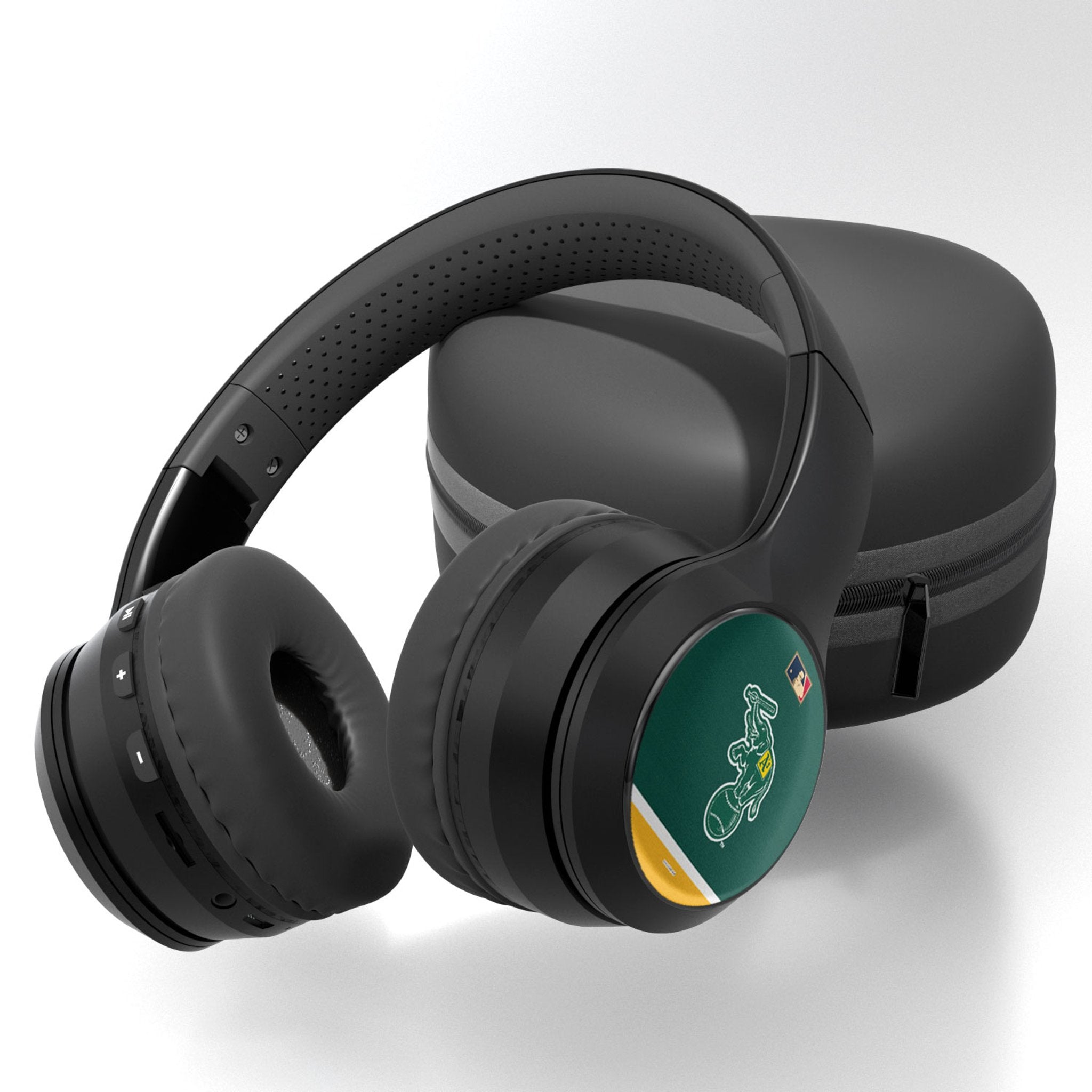 Oakland As  Home 1988 - Cooperstown Collection Stripe Wireless Over-Ear BT Headphones With Case 1
