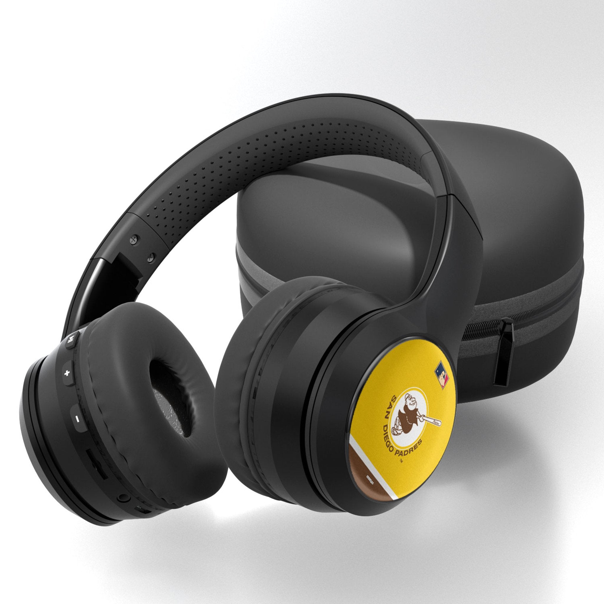 San Diego Padres 1969-1984 - Cooperstown Collection Stripe Wireless Over-Ear BT Headphones With Case 1