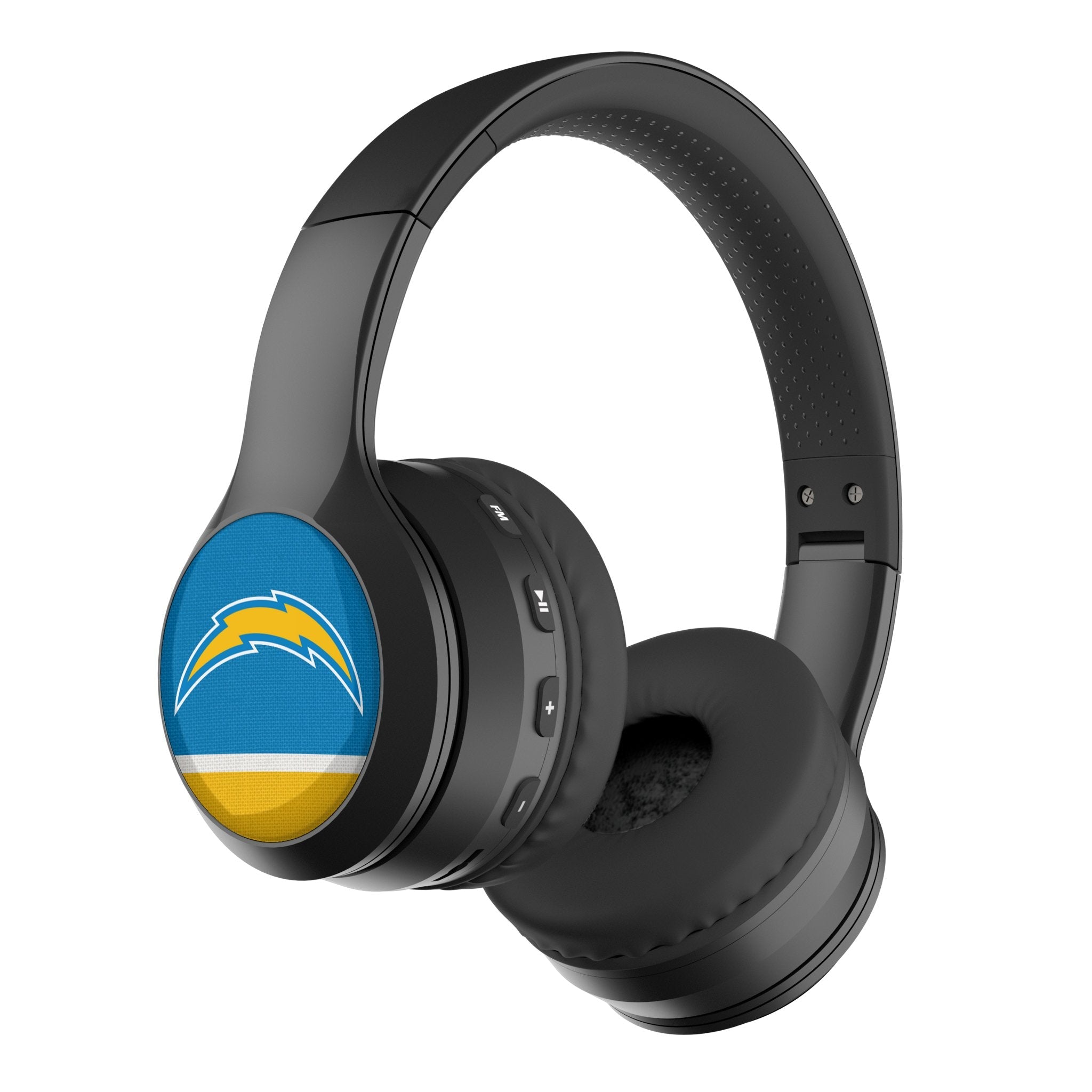 Los Angeles Chargers Stripe Wireless Over-Ear BT Headphones With Case 1