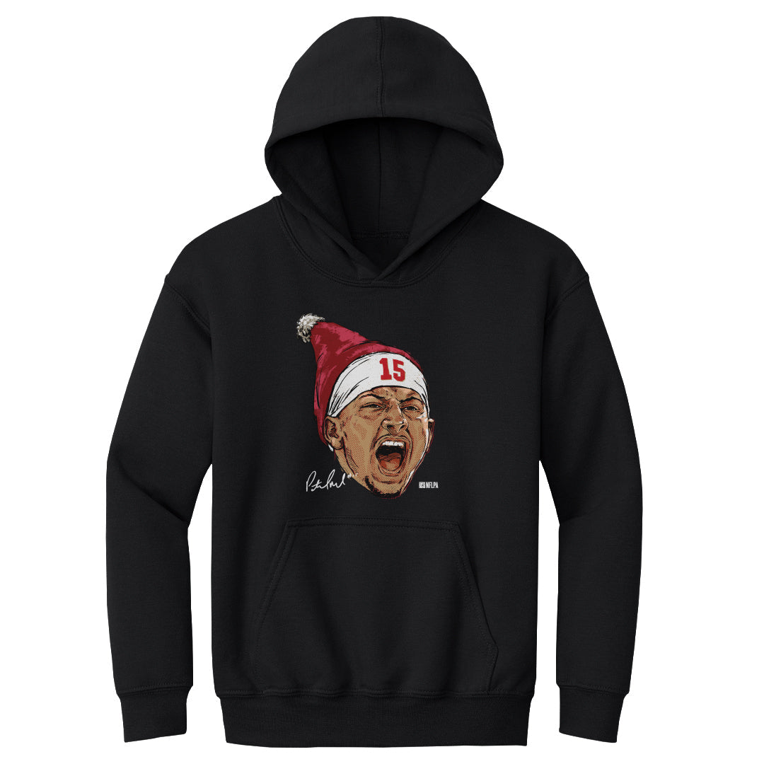 Patrick Mahomes Kansas City Portrait Santa Hat