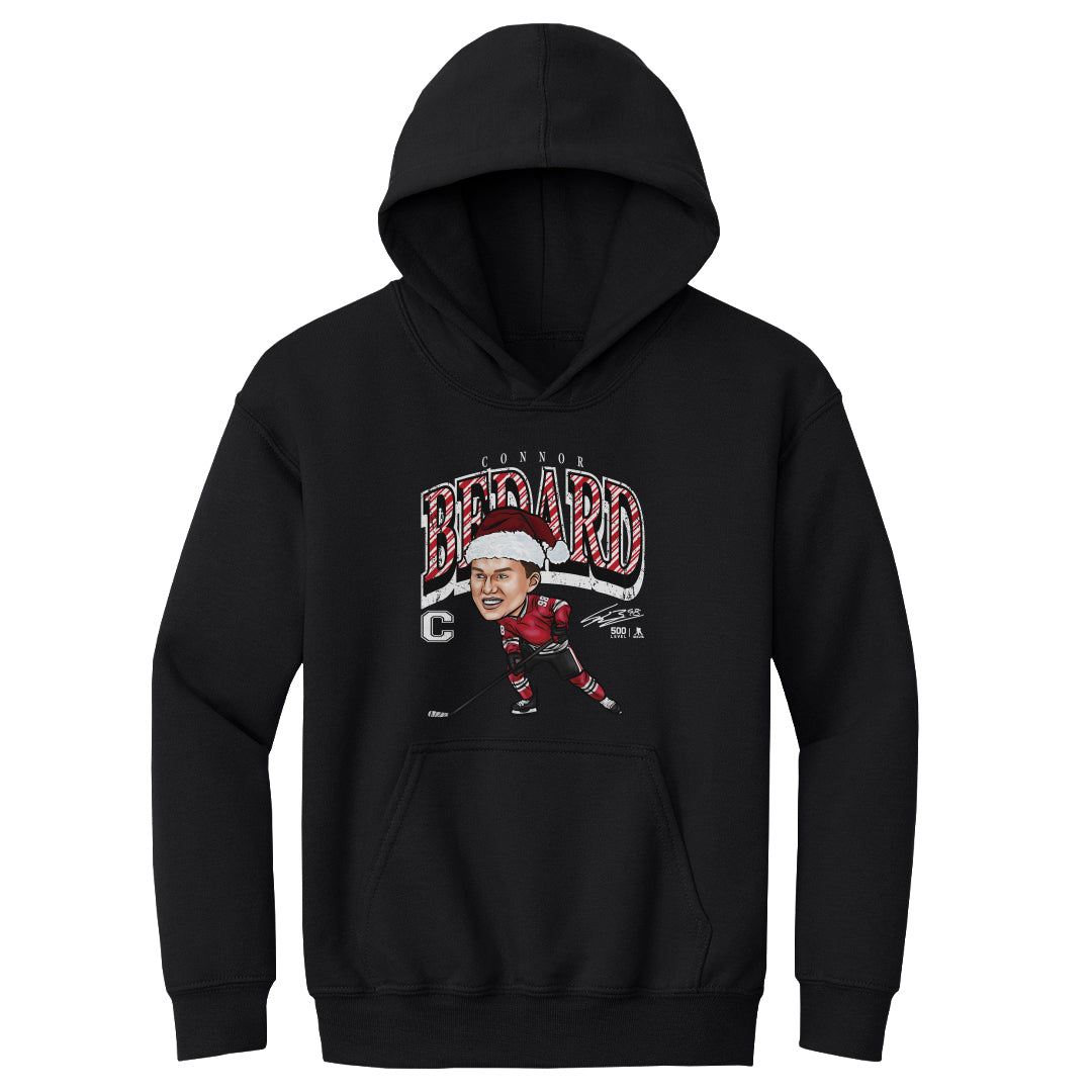 Connor Bedard Chicago Cartoon Santa Hat