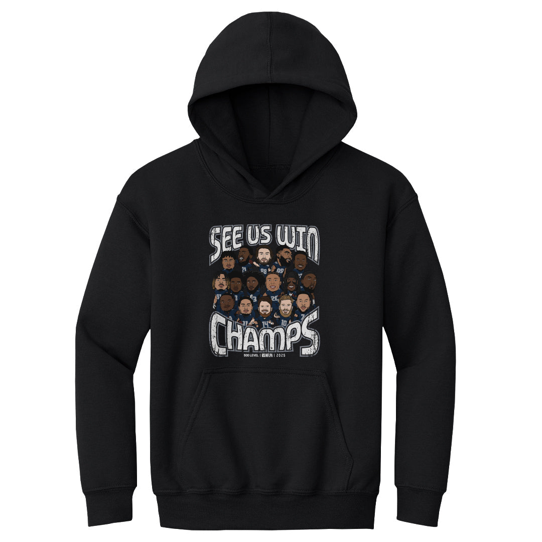 Seattle Football 2025 Champs Cartoon