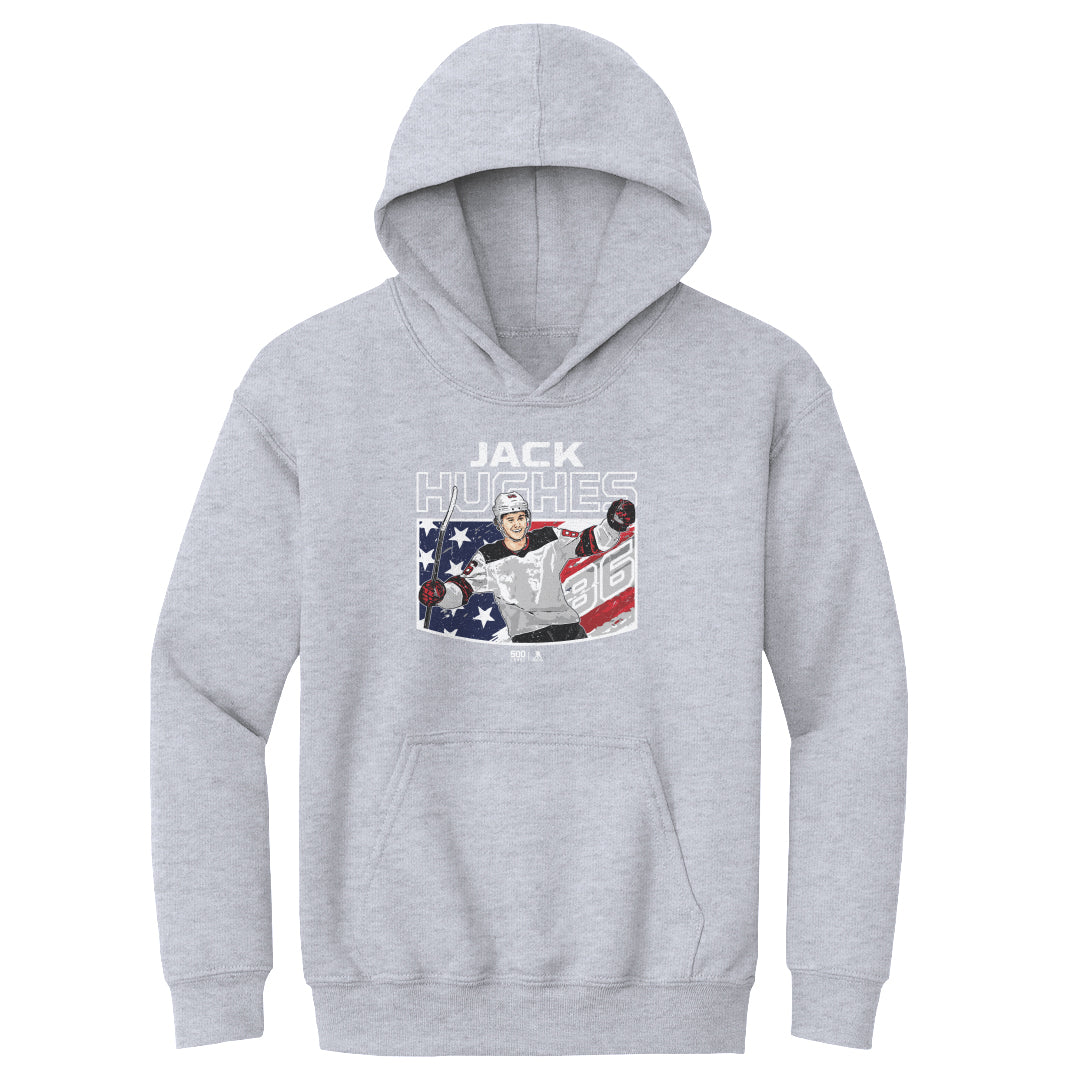 Jack Hughes New Jersey American Flag 1