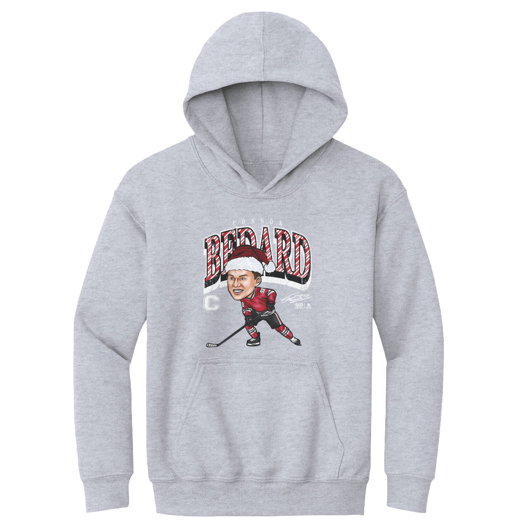 Connor Bedard Chicago Cartoon Santa Hat
