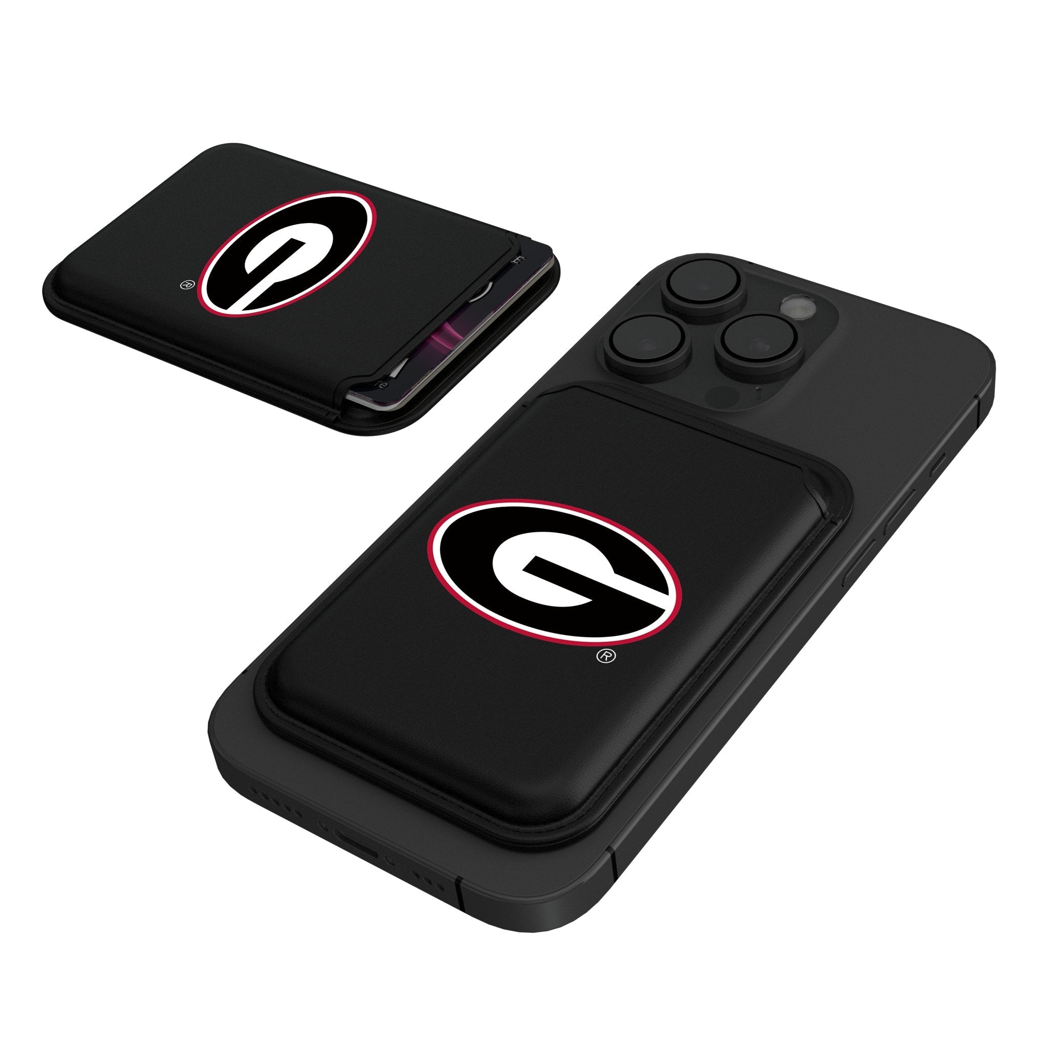 University of Georgia Bulldogs Insignia Black Magnetic Credit Card Wallet